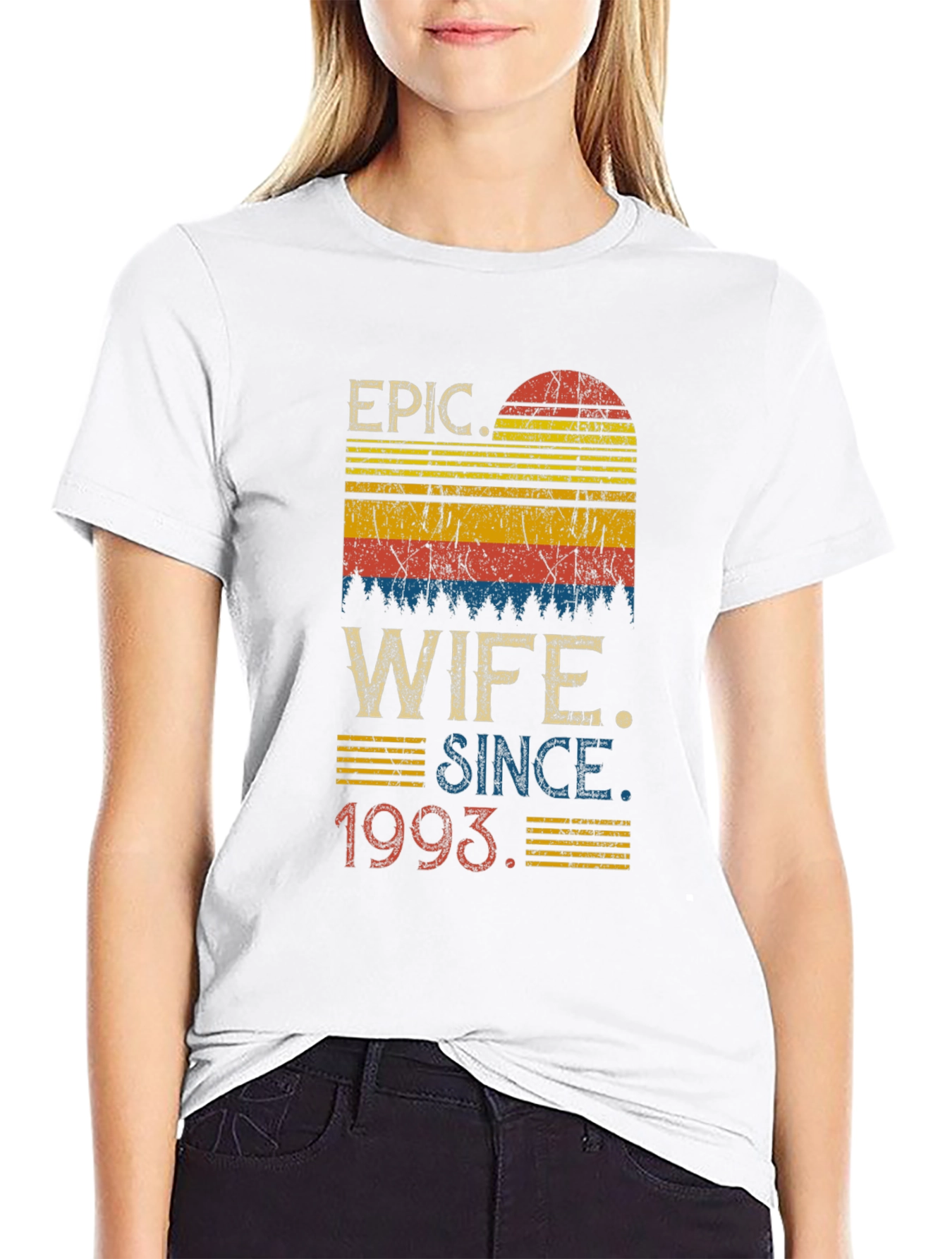 Black Epic Wife Since 1993 Graphic T-Shirt view 9