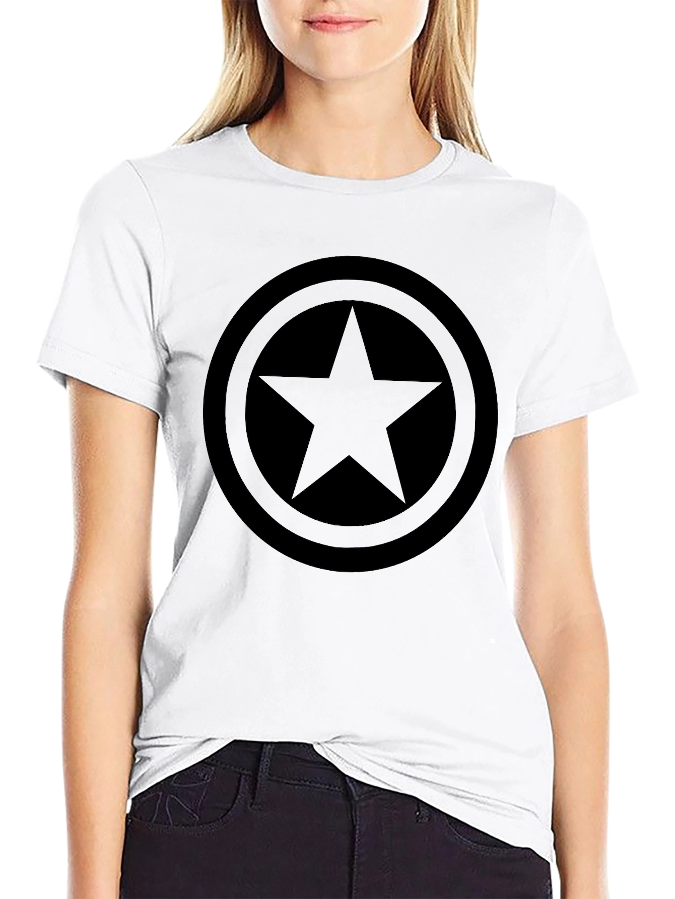Black Black Star Emblem T-Shirt view 9
