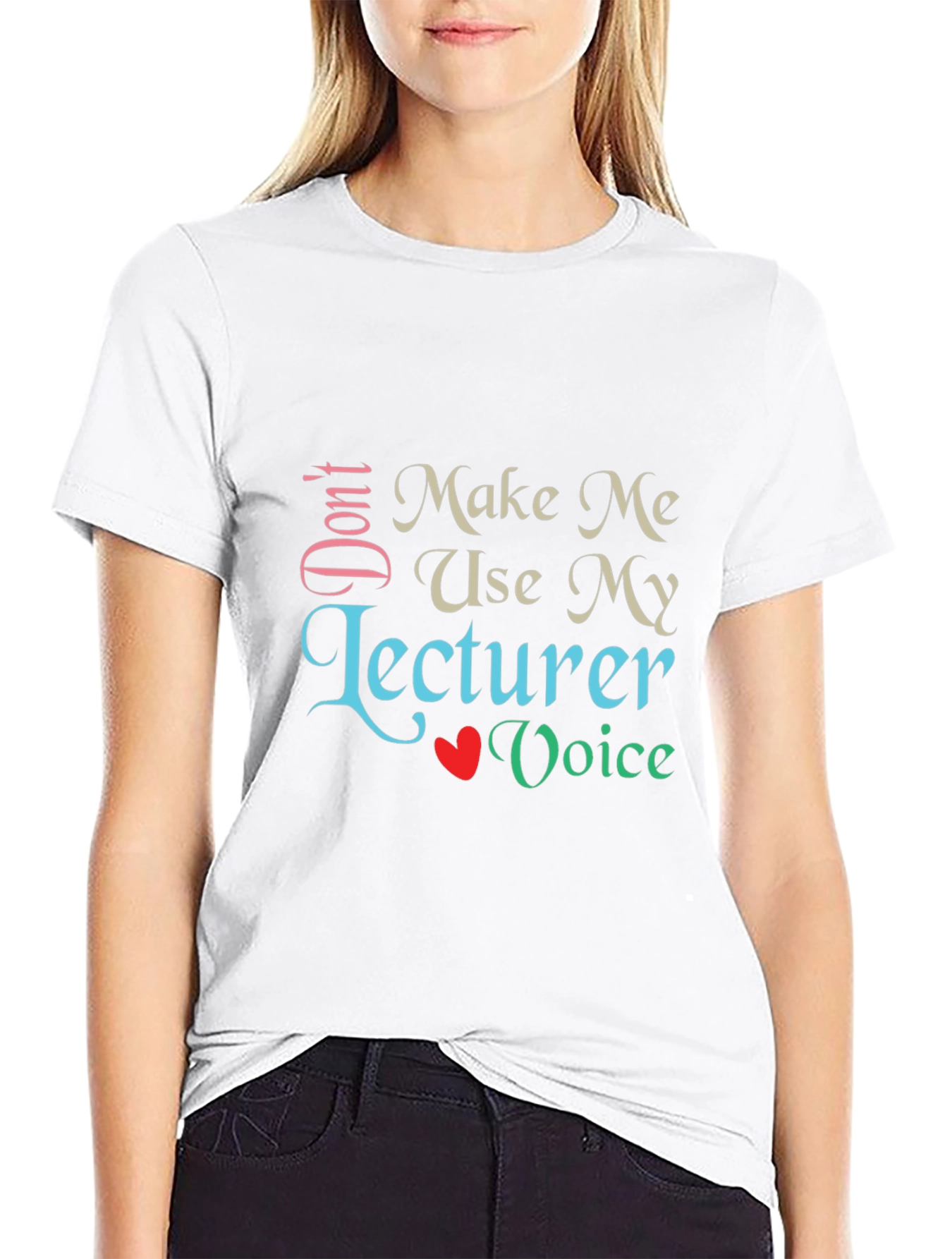 Black Don't Make Me Use My Lecturer Voice T-Shirt view 9