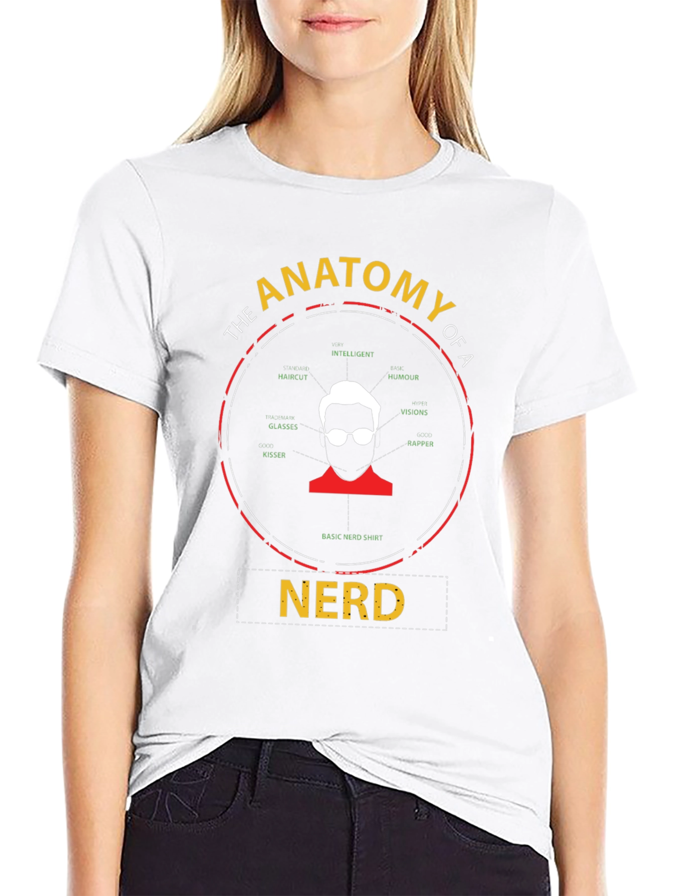 Black Anatomy of a Nerd T-Shirt - Geek Humor Apparel view 9