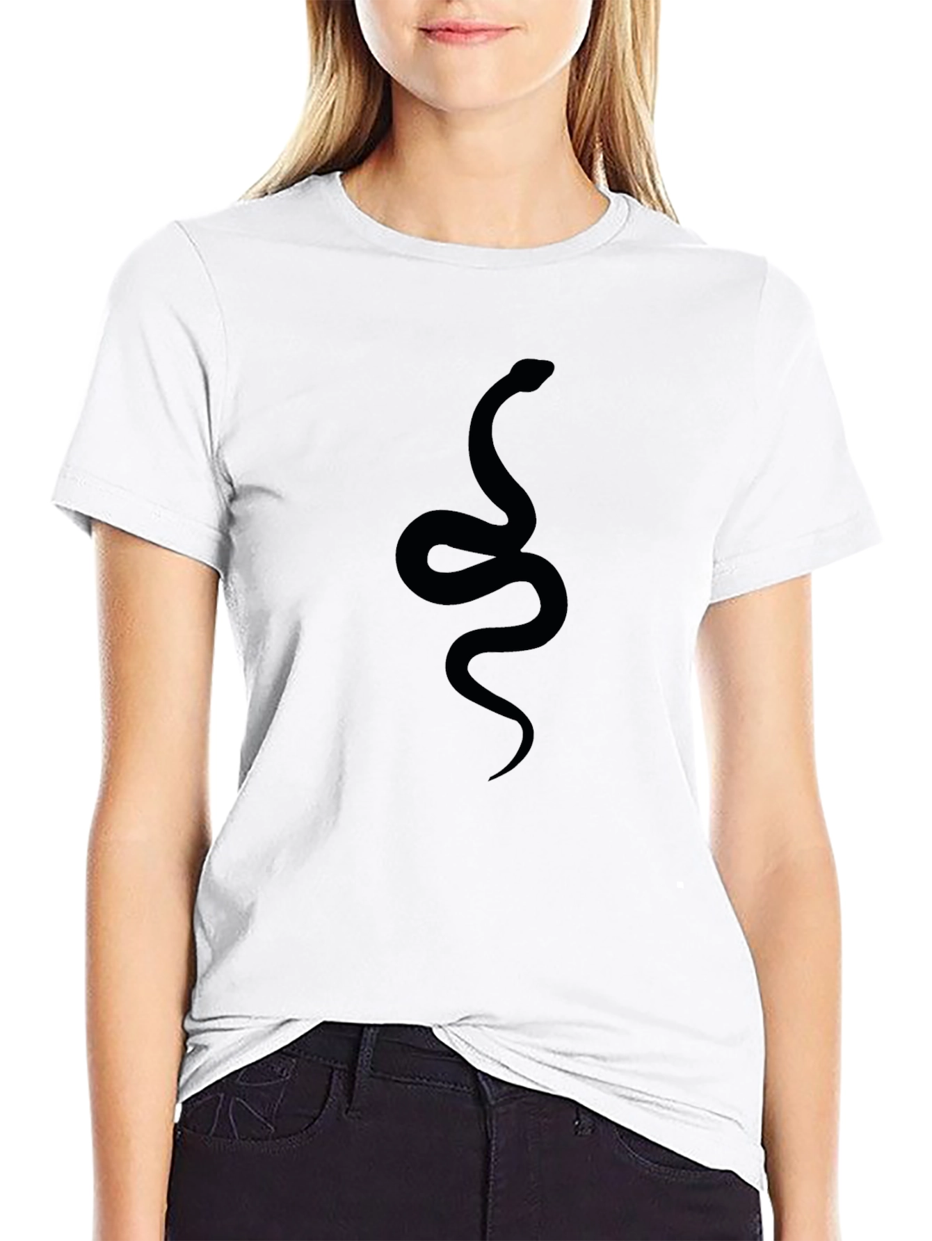 Black Men's Black Snake Graphic Tee - Stylish Casual Wear view 9