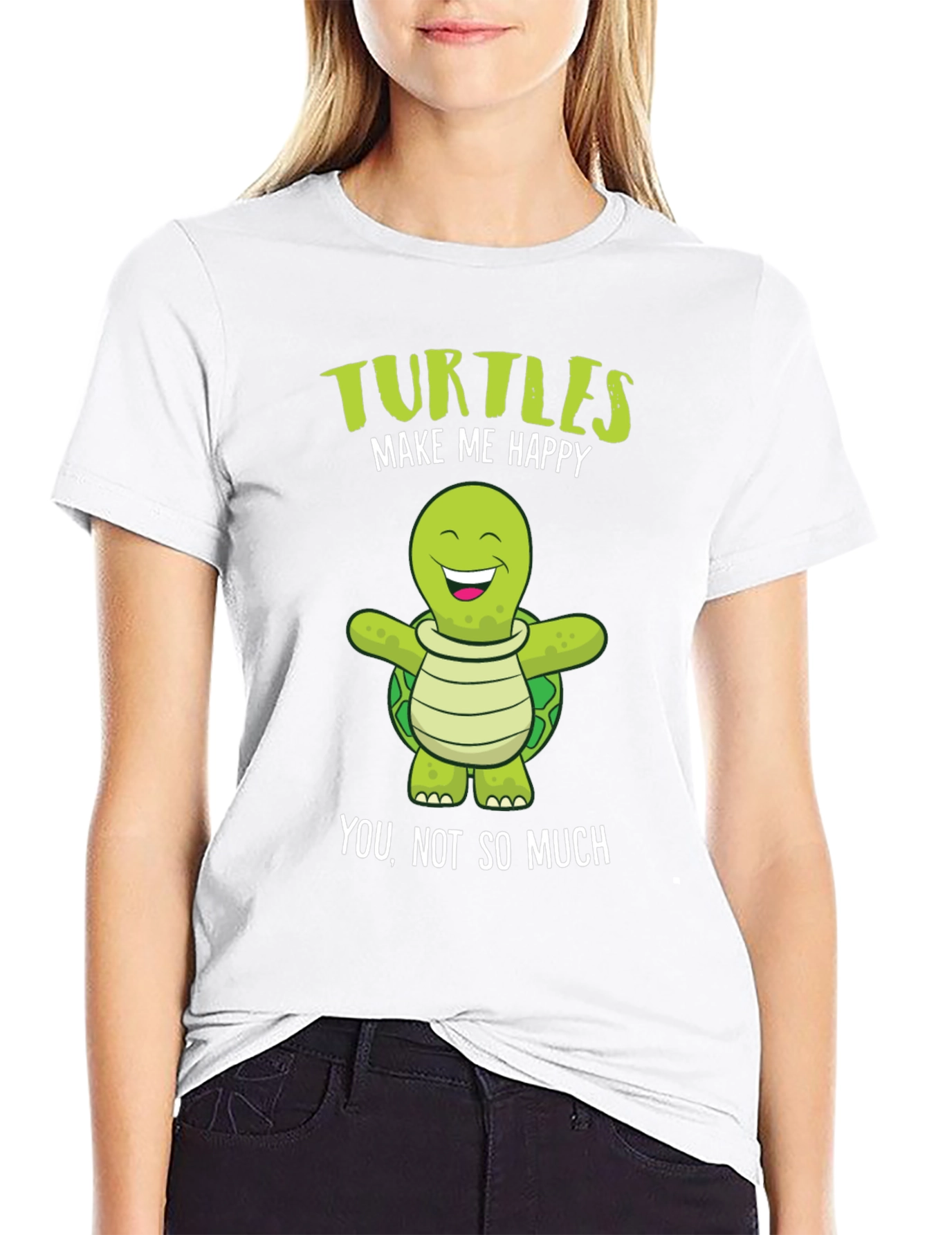Black Turtles Make Me Happy Graphic Tee view 9