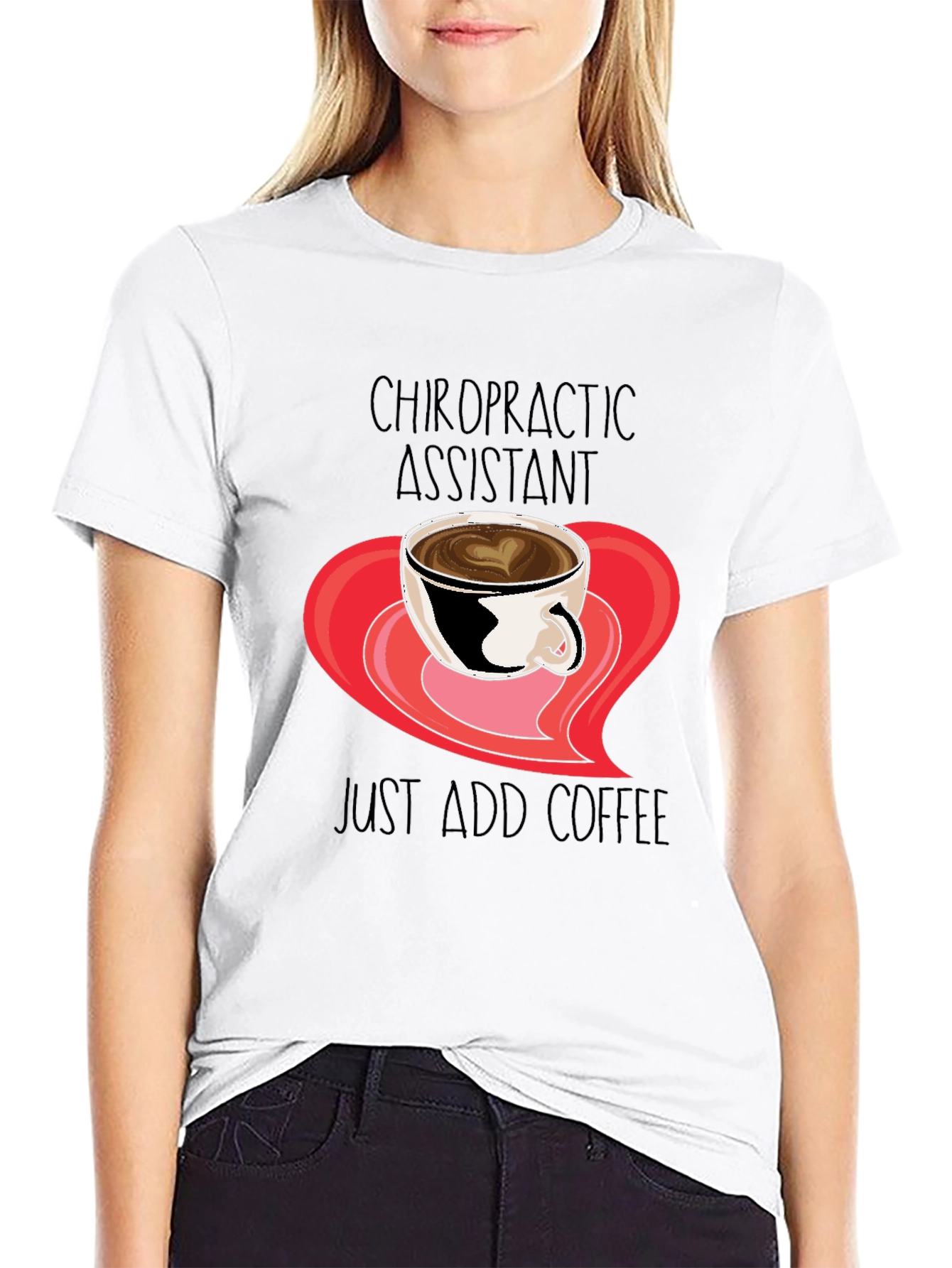 Black Chiropractic Assistant Coffee T-Shirt view 9