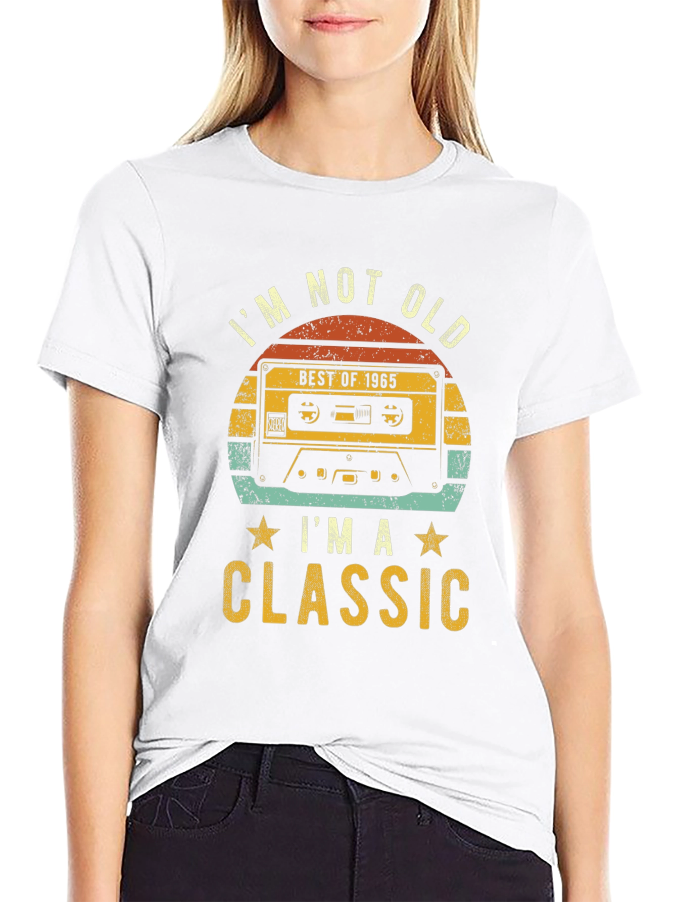 Black I'm Not Old I'm A Classic 1965 Cassette Tape T-Shirt view 9