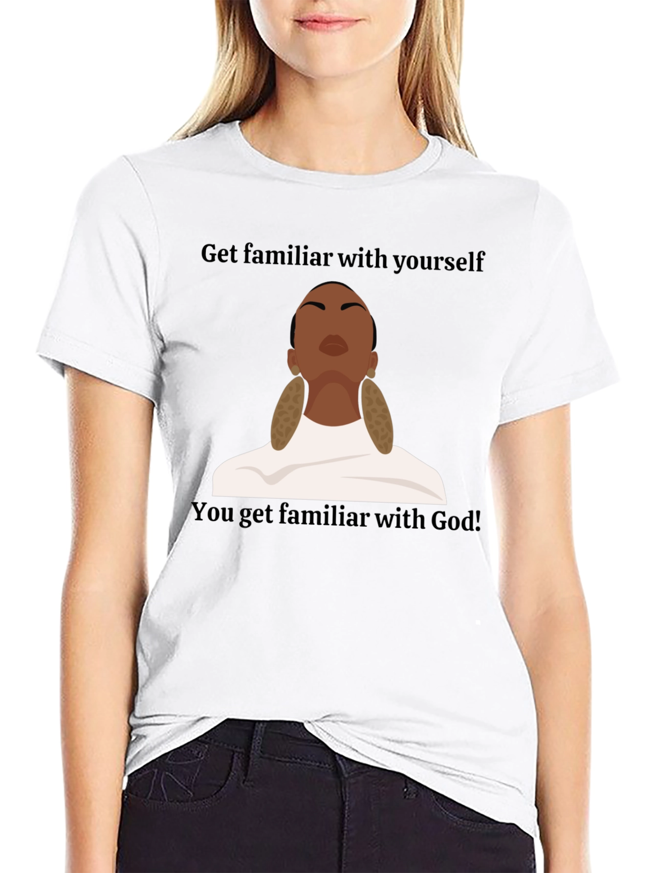 Black Get Familiar With Yourself Graphic T-Shirt view 9