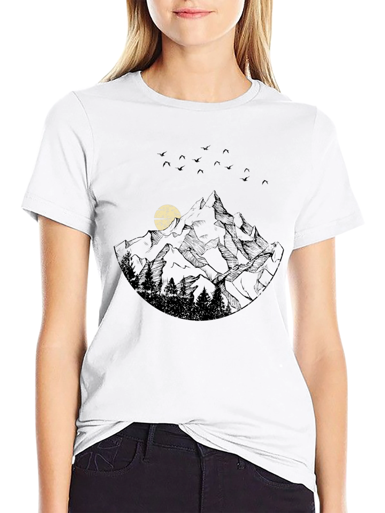 Black Mountain Scene Graphic Tee view 9