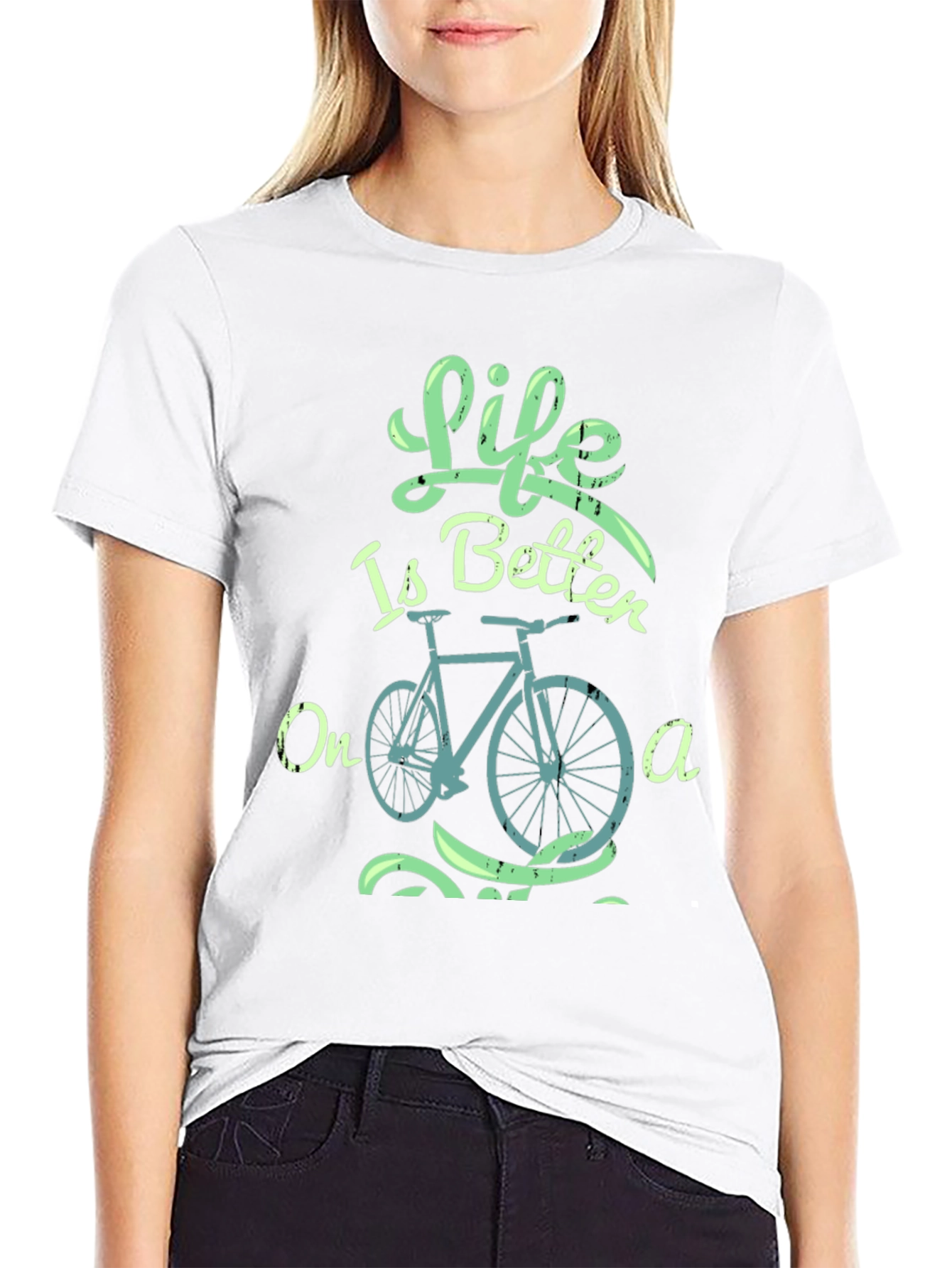 Black Life is Better on a Bike Graphic Tee view 9