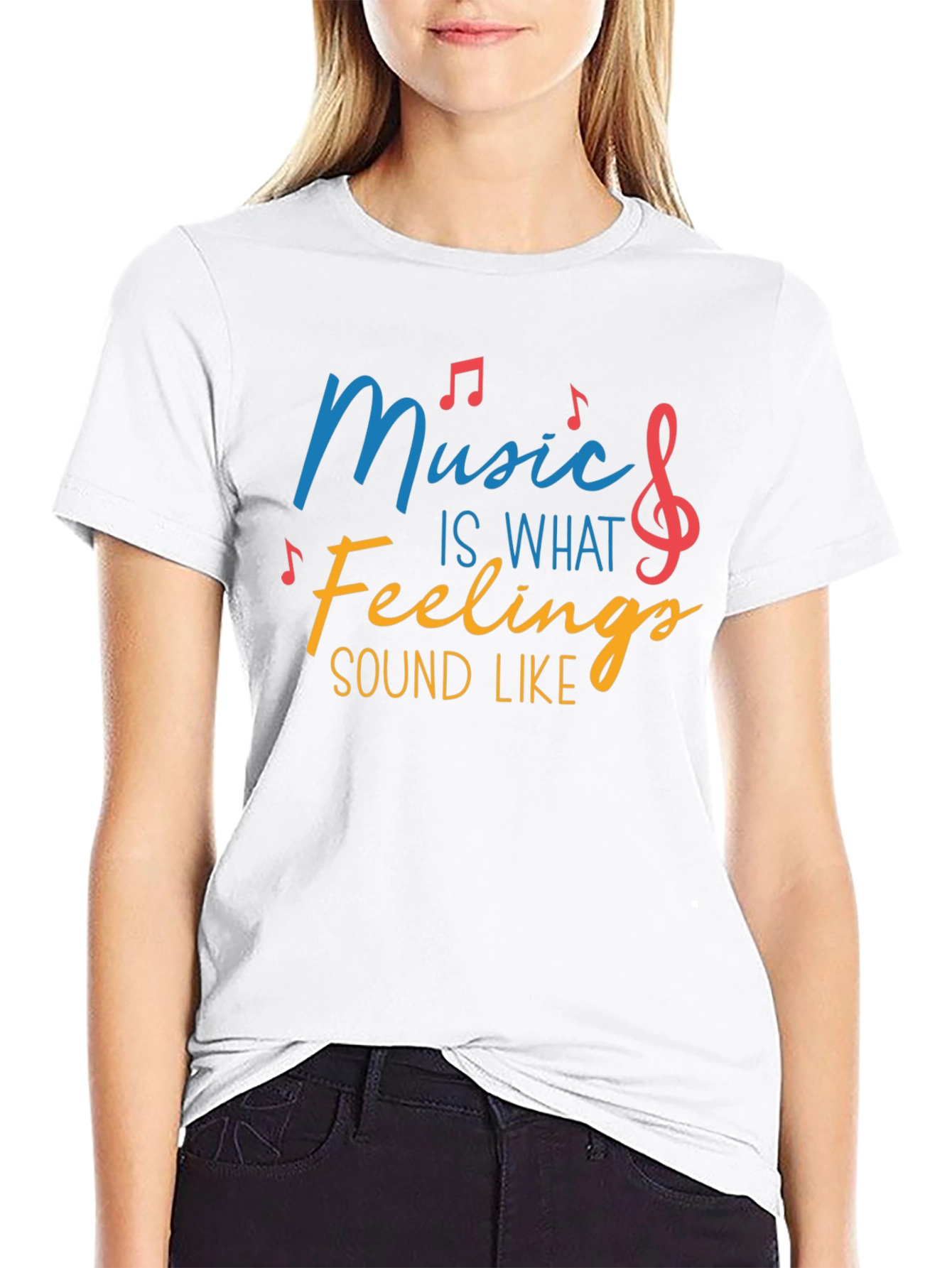 Black Music Is What Feelings Sound Like Graphic T-Shirt view 9