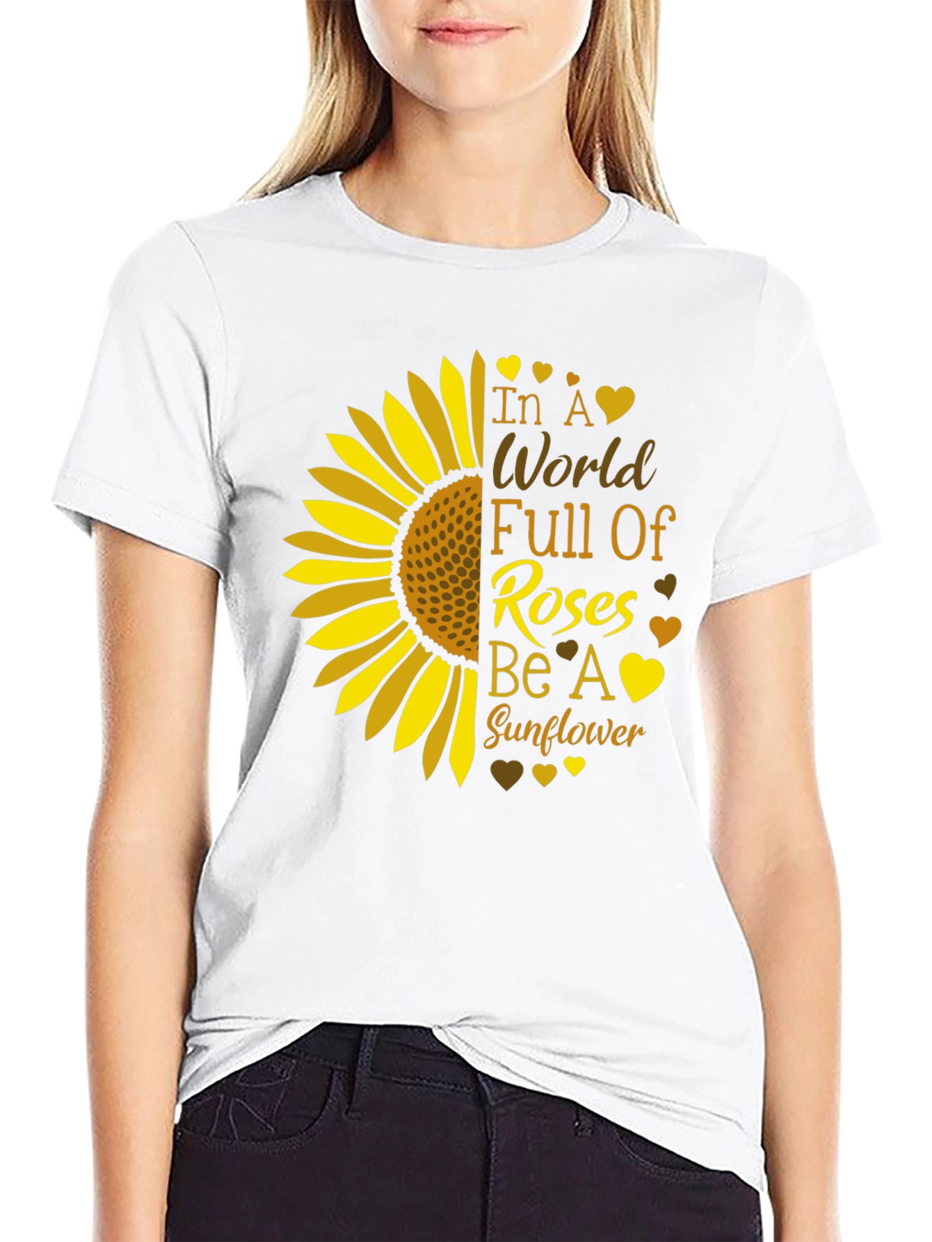 Black Sunflower Graphic Tee - Be a Sunflower! view 9