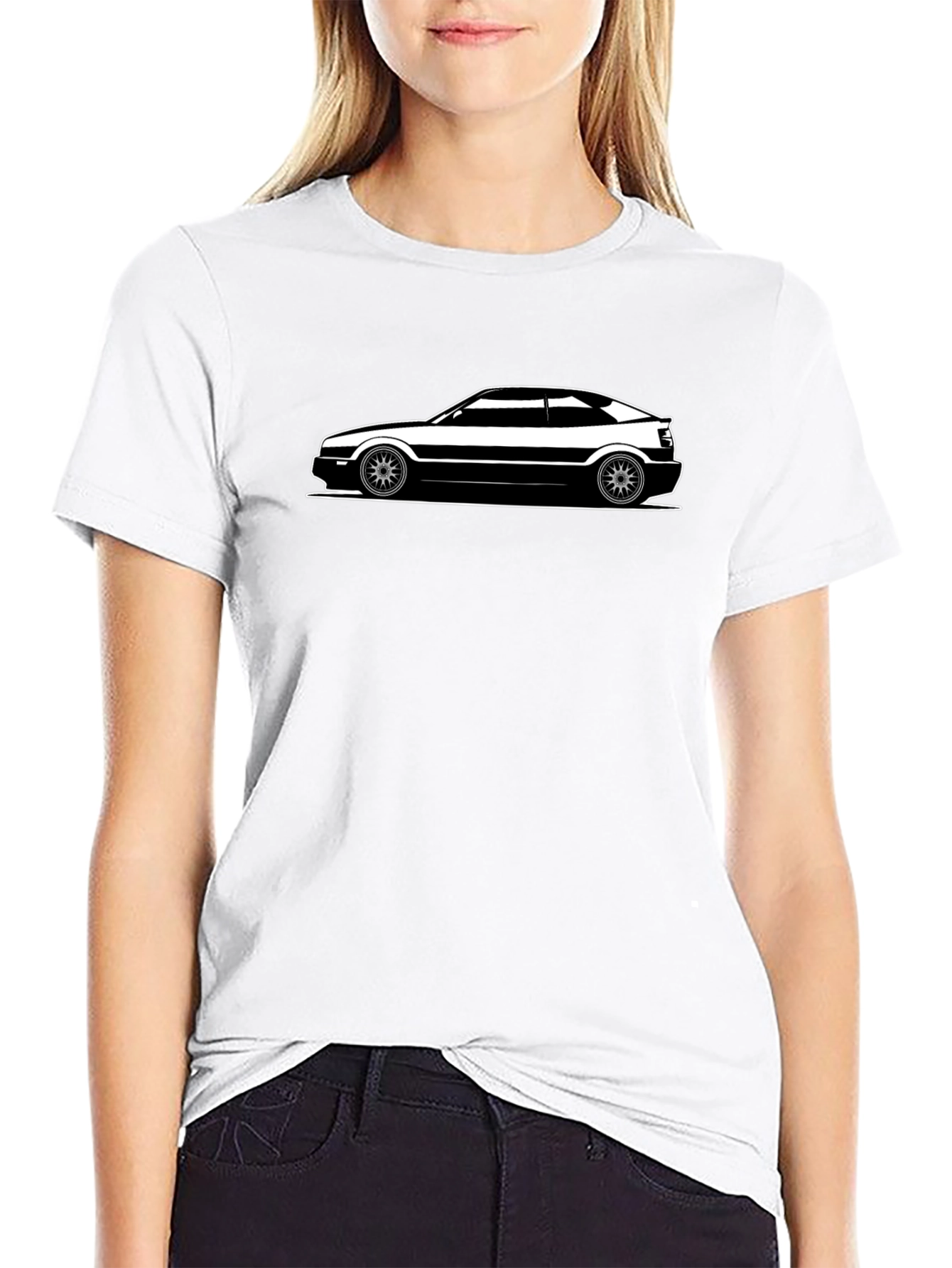 Black Sleek Car Graphic T-Shirt - Modern Design view 9