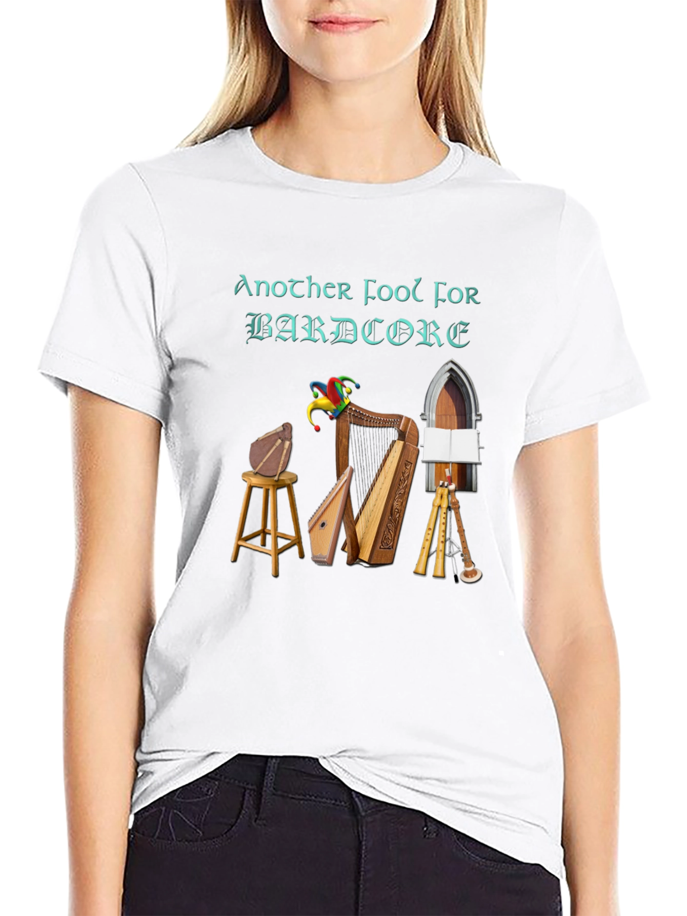 Black Bardcore T-Shirt - Another Fool for Bardcore Design view 9