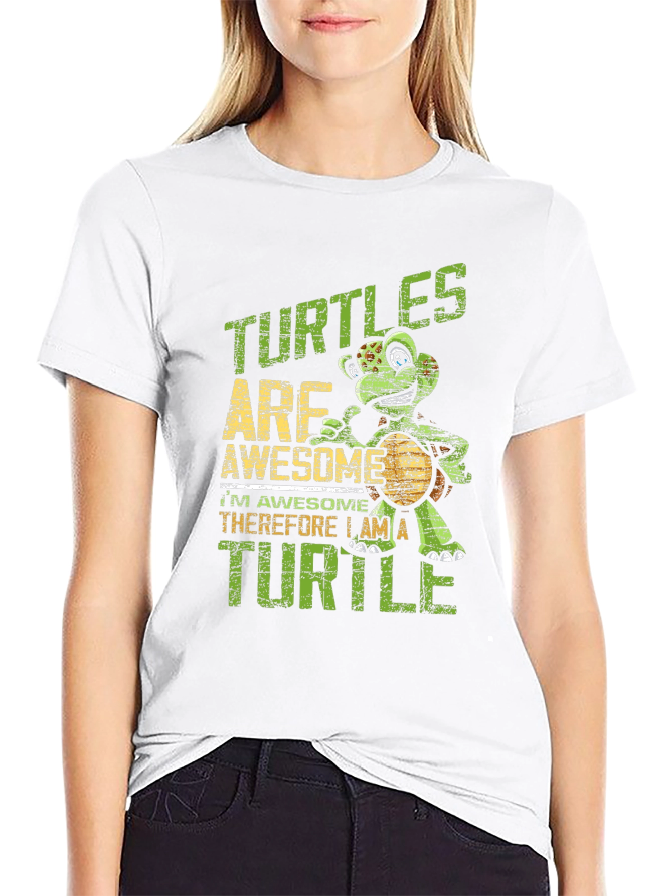 Black Turtle Awesome T-Shirt - Funny Animal Tee view 9