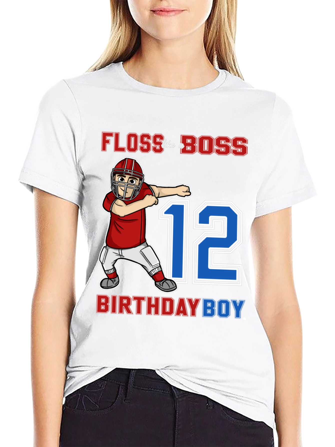 Black Floss Like a Boss 12th Birthday Boy T-Shirt view 9