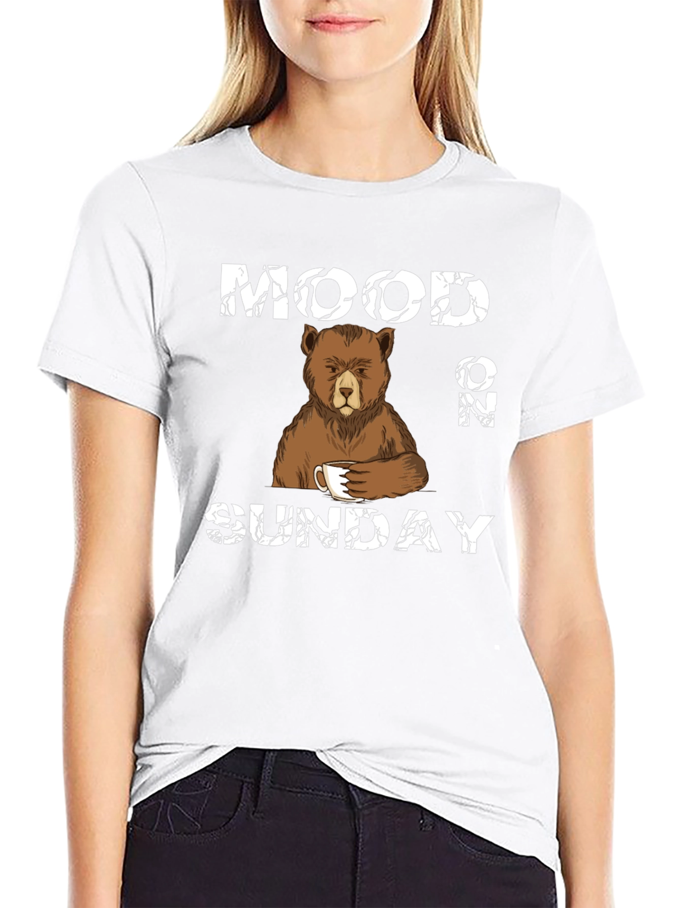 Black Mood on Sunday Bear T-Shirt view 9