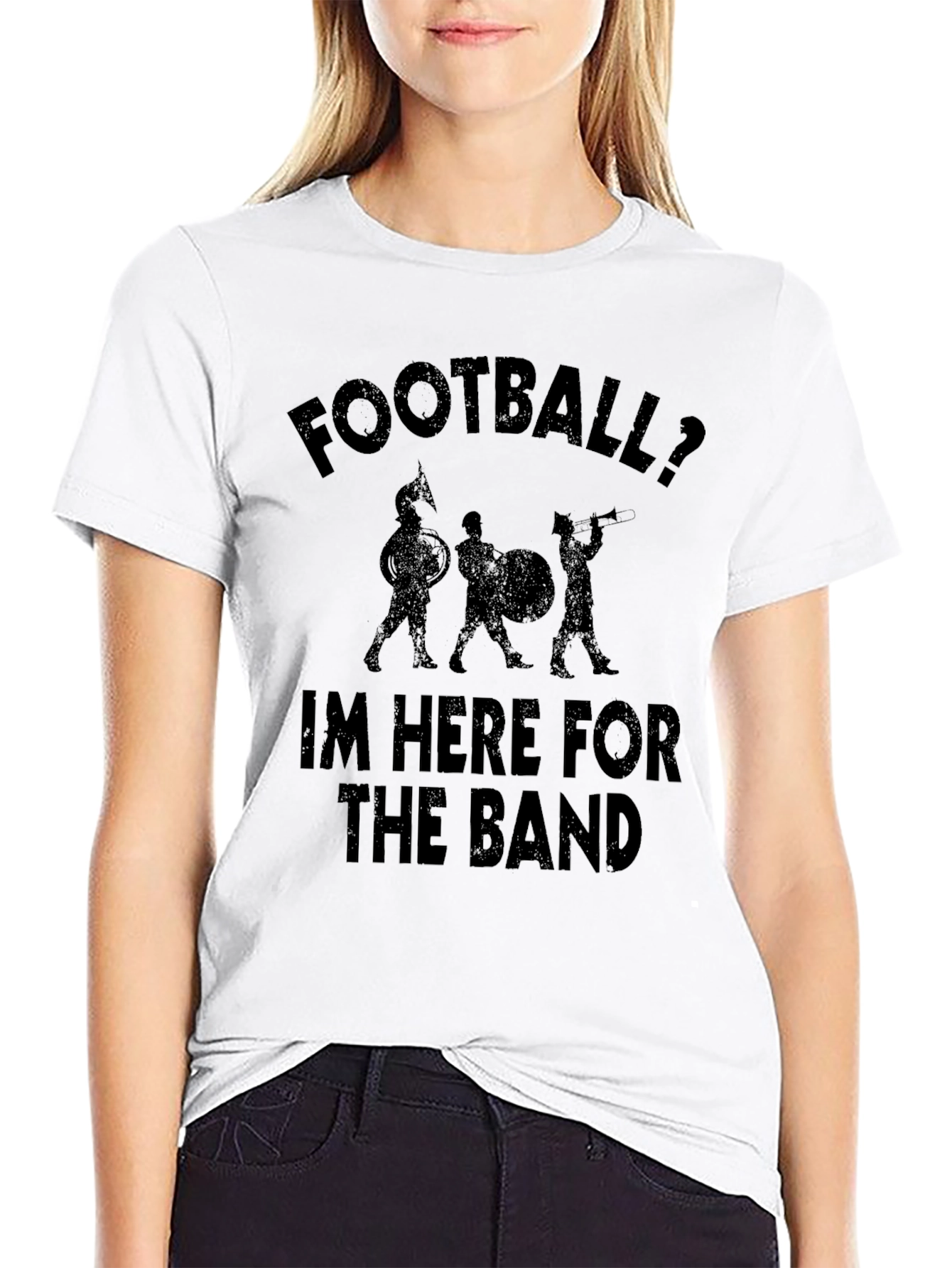 Black Football? I'm Here For The Band T-Shirt view 9