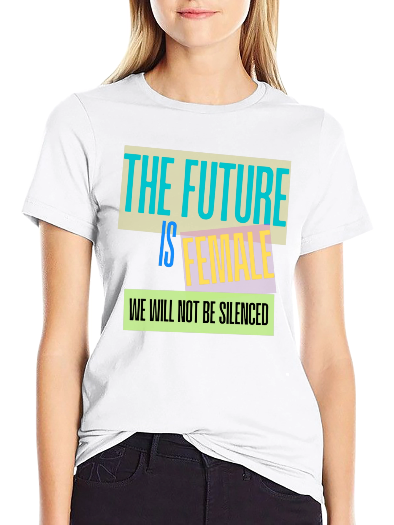 Black The Future Is Female Graphic Tee view 9
