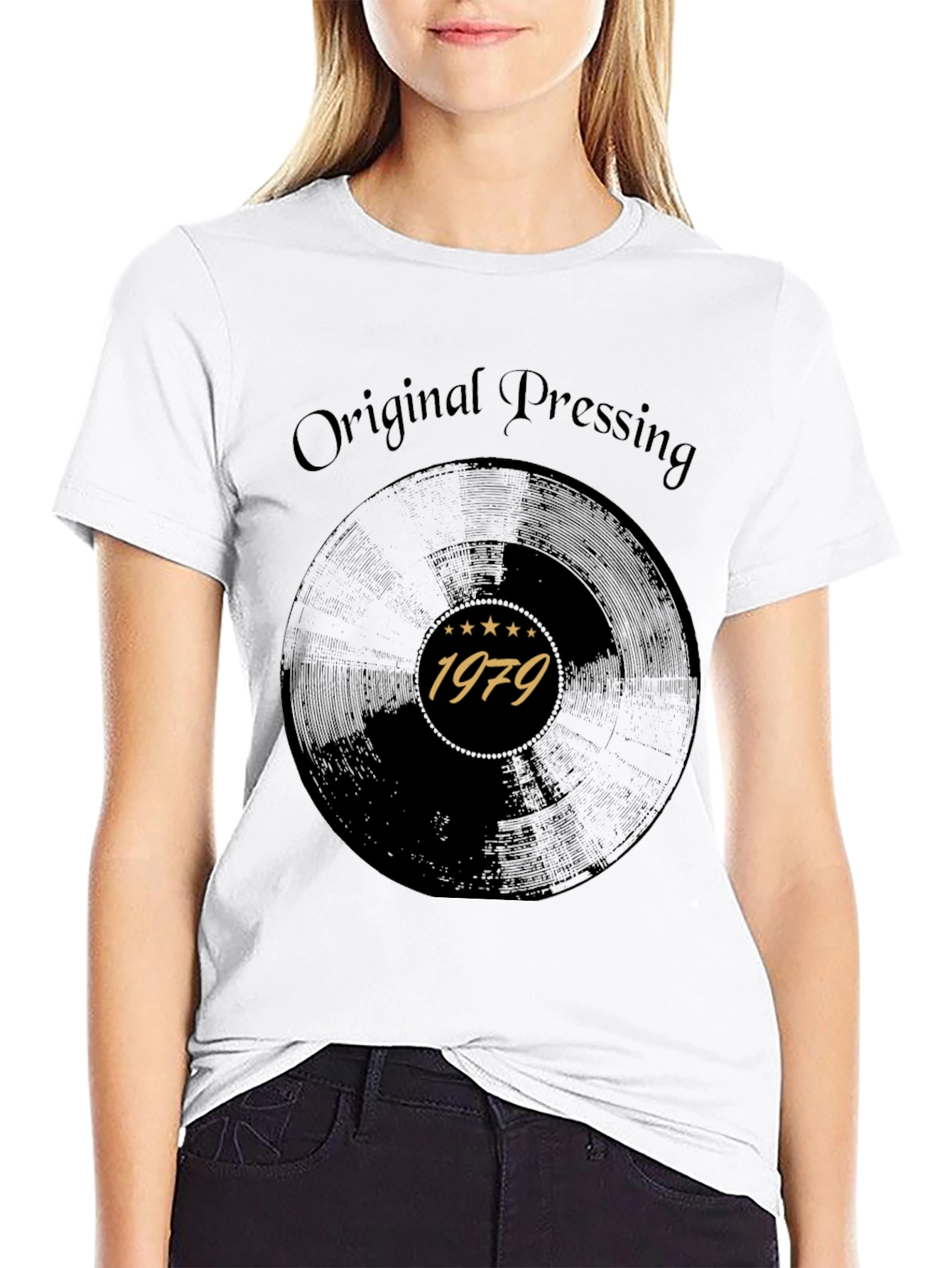 Black Original Pressing 1979 Record Graphic Tee view 9