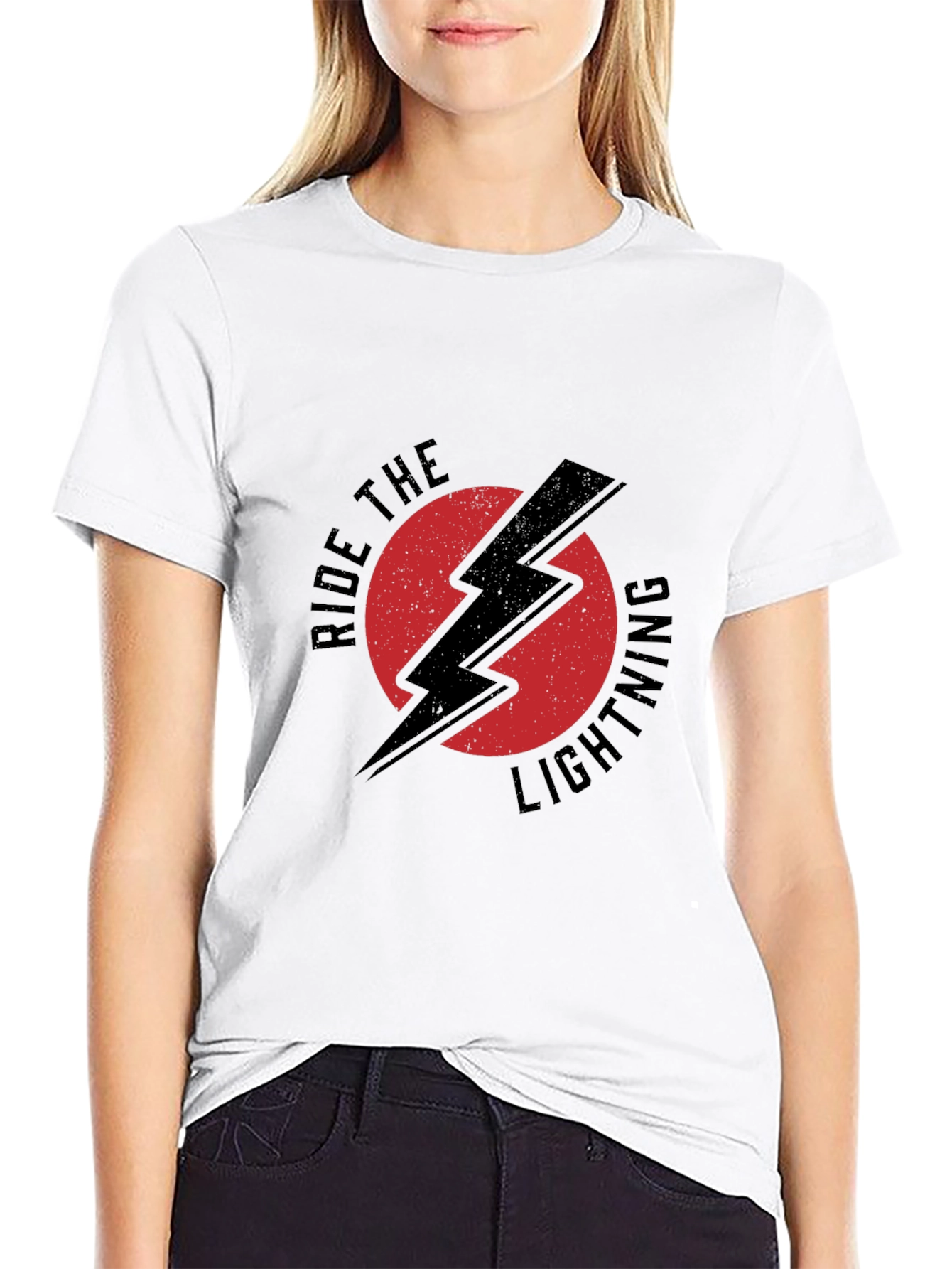 Black Ride The Lightning Graphic Tee - Black view 9