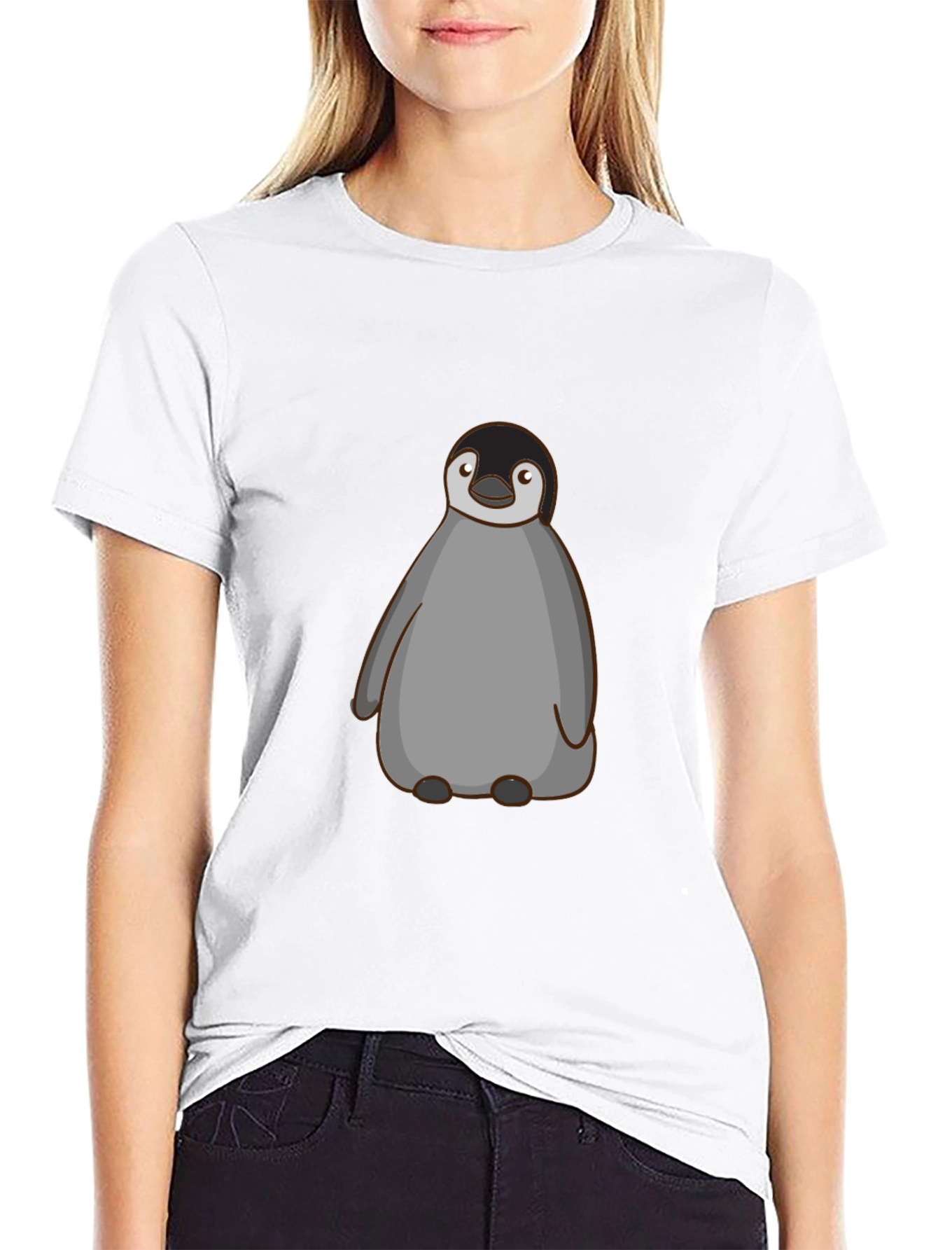 Black Penguin Graphic Black T-Shirt view 9