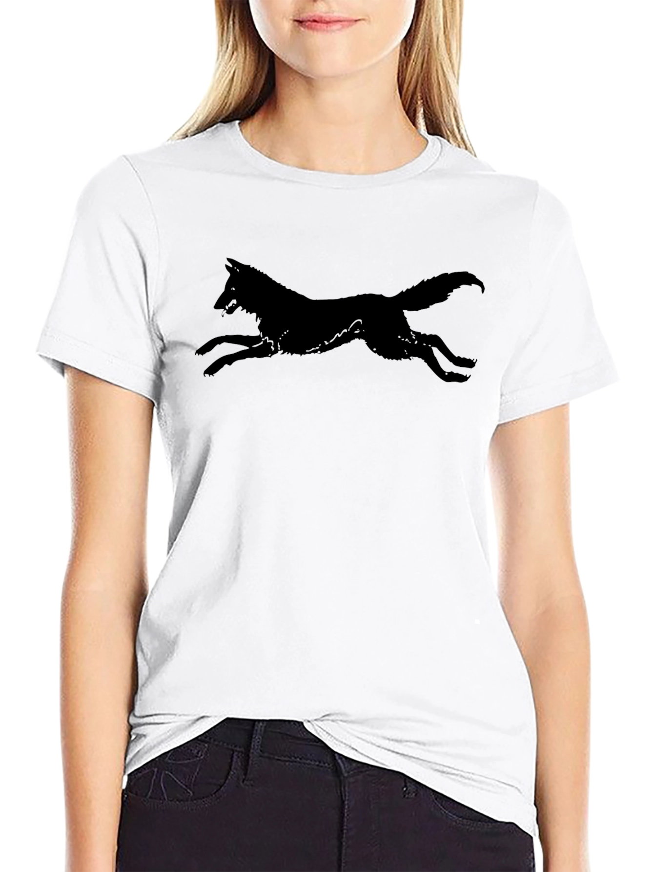 Black Black Coyote Silhouette T-Shirt view 9
