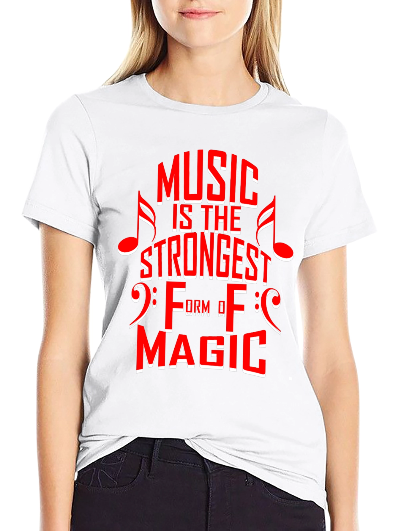 Black Music is Magic Graphic Tee - Black Cotton T-Shirt view 9