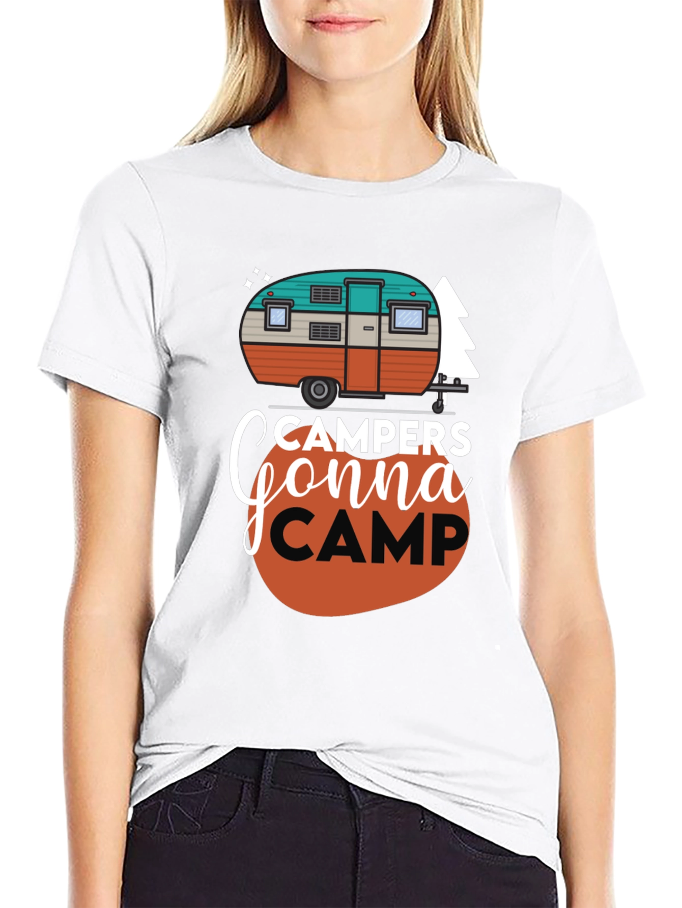 Black Campers Gonna Camp Graphic Tee view 9
