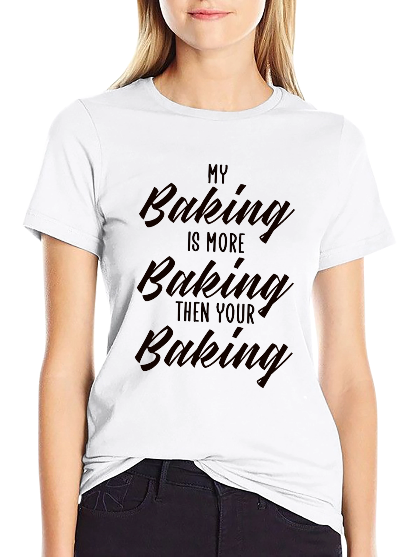 Black My Baking is More Baking T-Shirt view 9