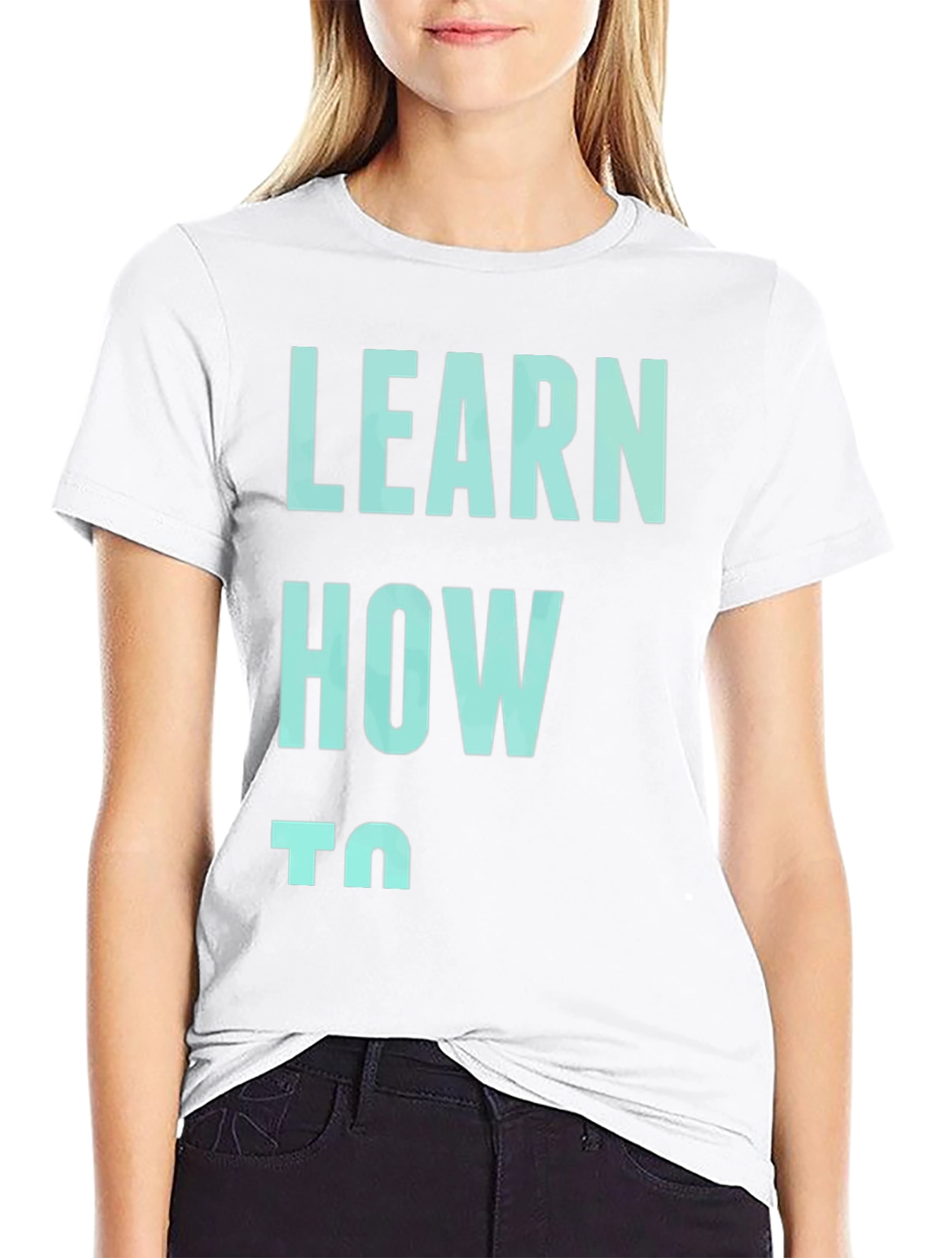Black Learn How To Graphic Tee - Casual Comfort view 9
