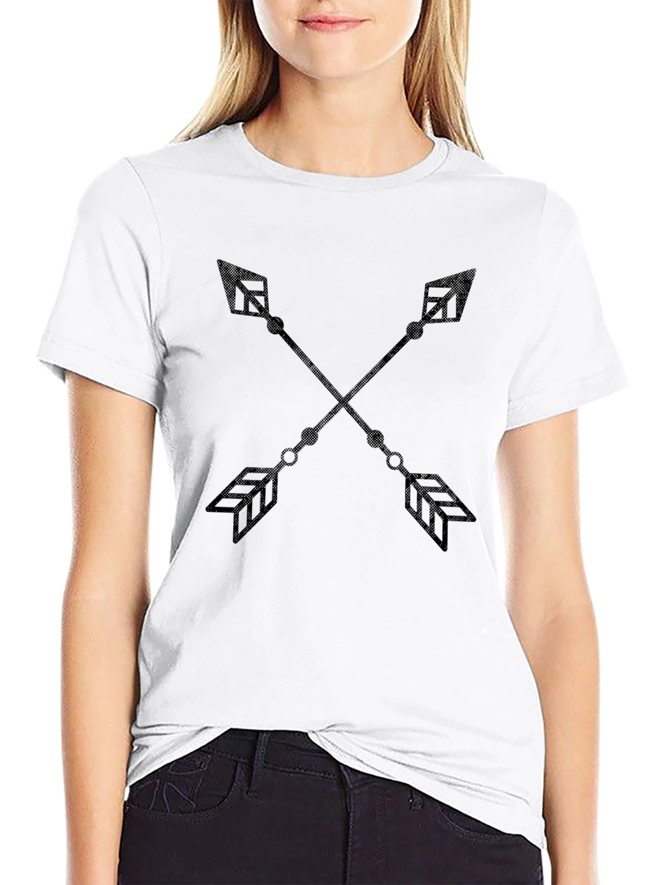 Black Men's Black Arrow Graphic Tee - Casual Fashion view 9