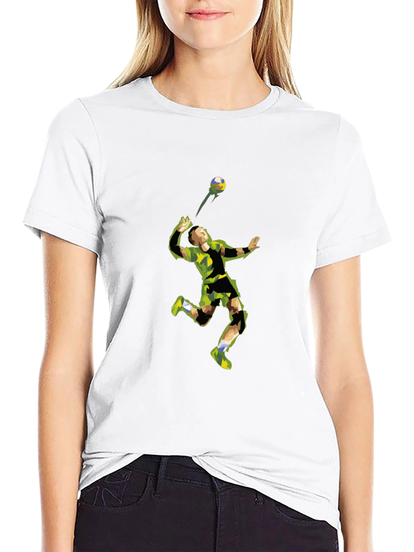 Black Volleyball Player Graphic Tee - Black view 9