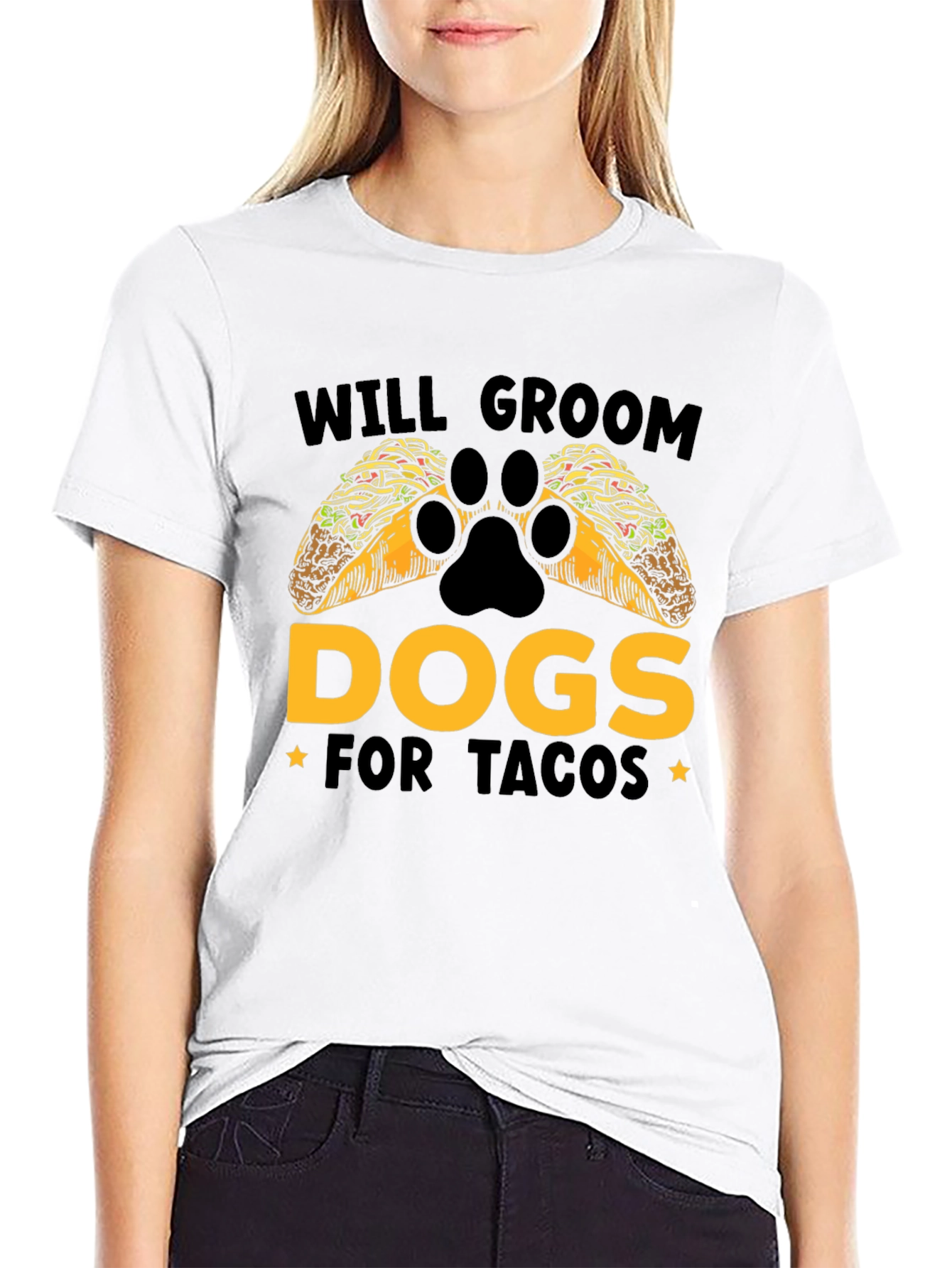 Black Will Groom Dogs for Tacos Funny T-Shirt view 9
