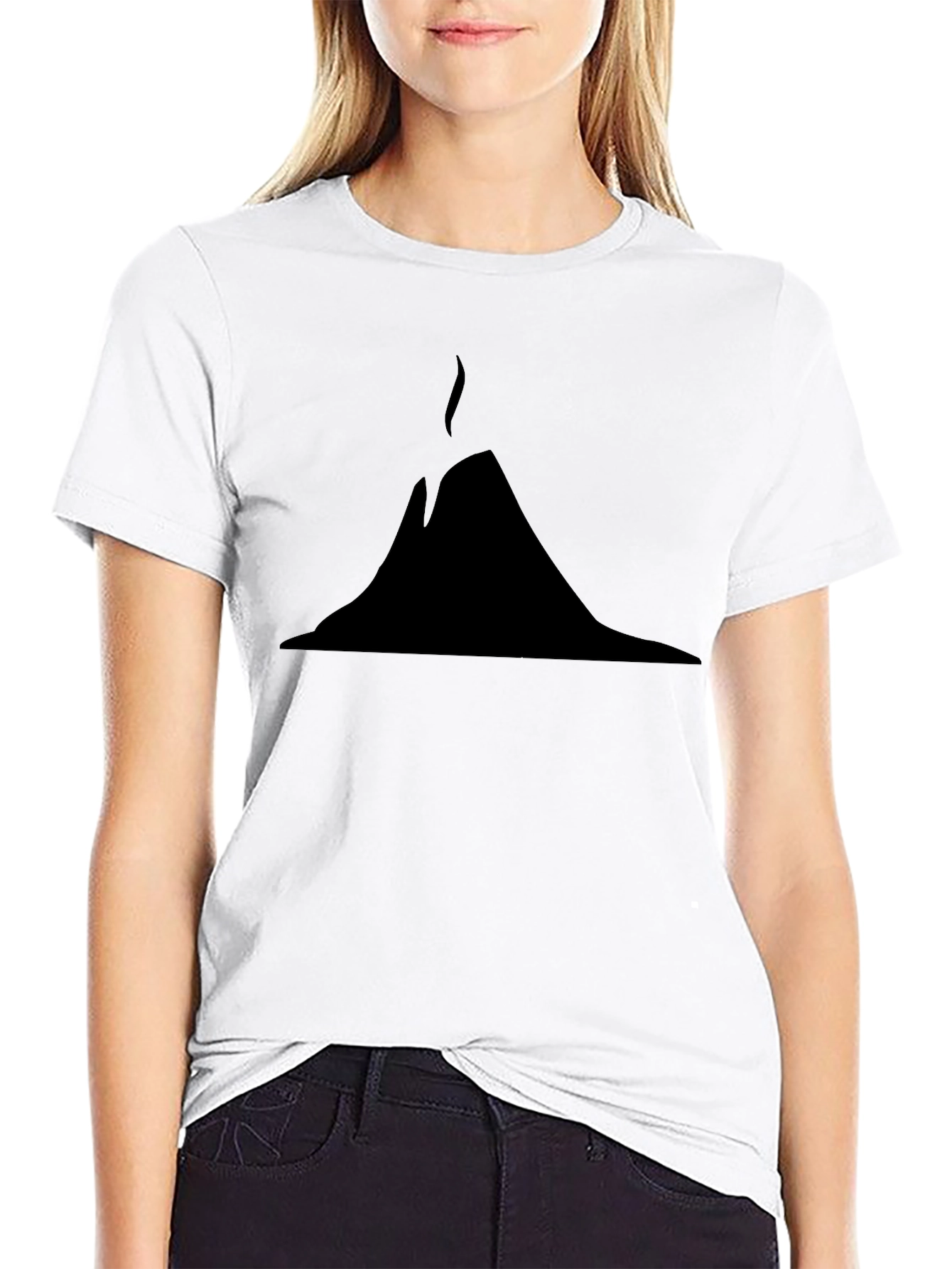 Black Erupting Volcano Graphic Tee - Black view 9