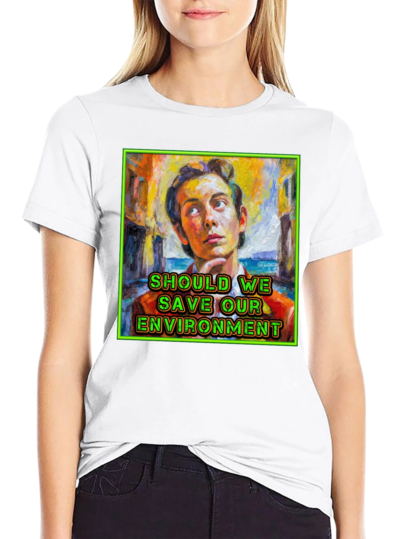 Black Should We Save Our Environment T-Shirt view 9