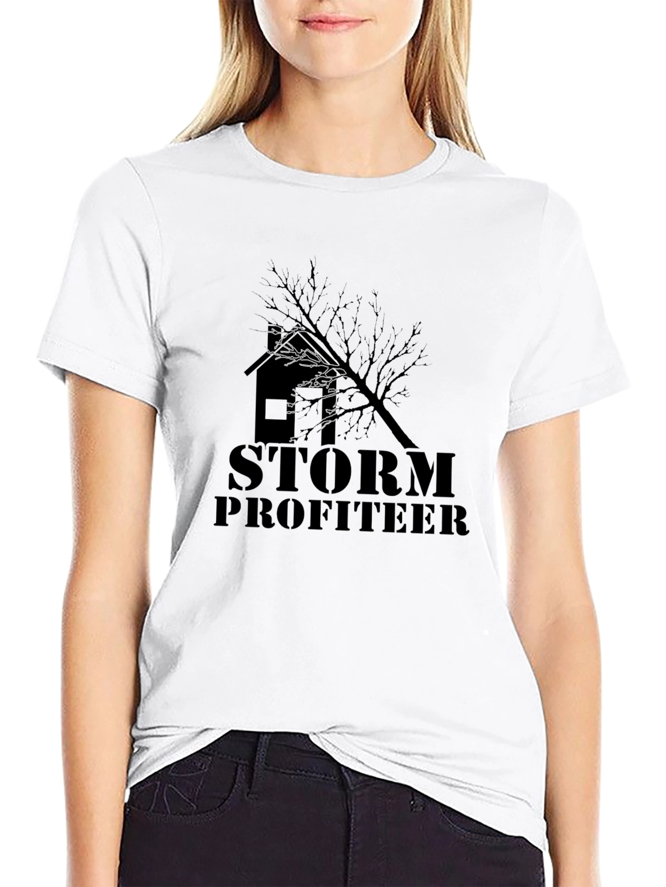 Black Storm Profiteer Graphic Tee - Premium Cotton T-Shirt view 9