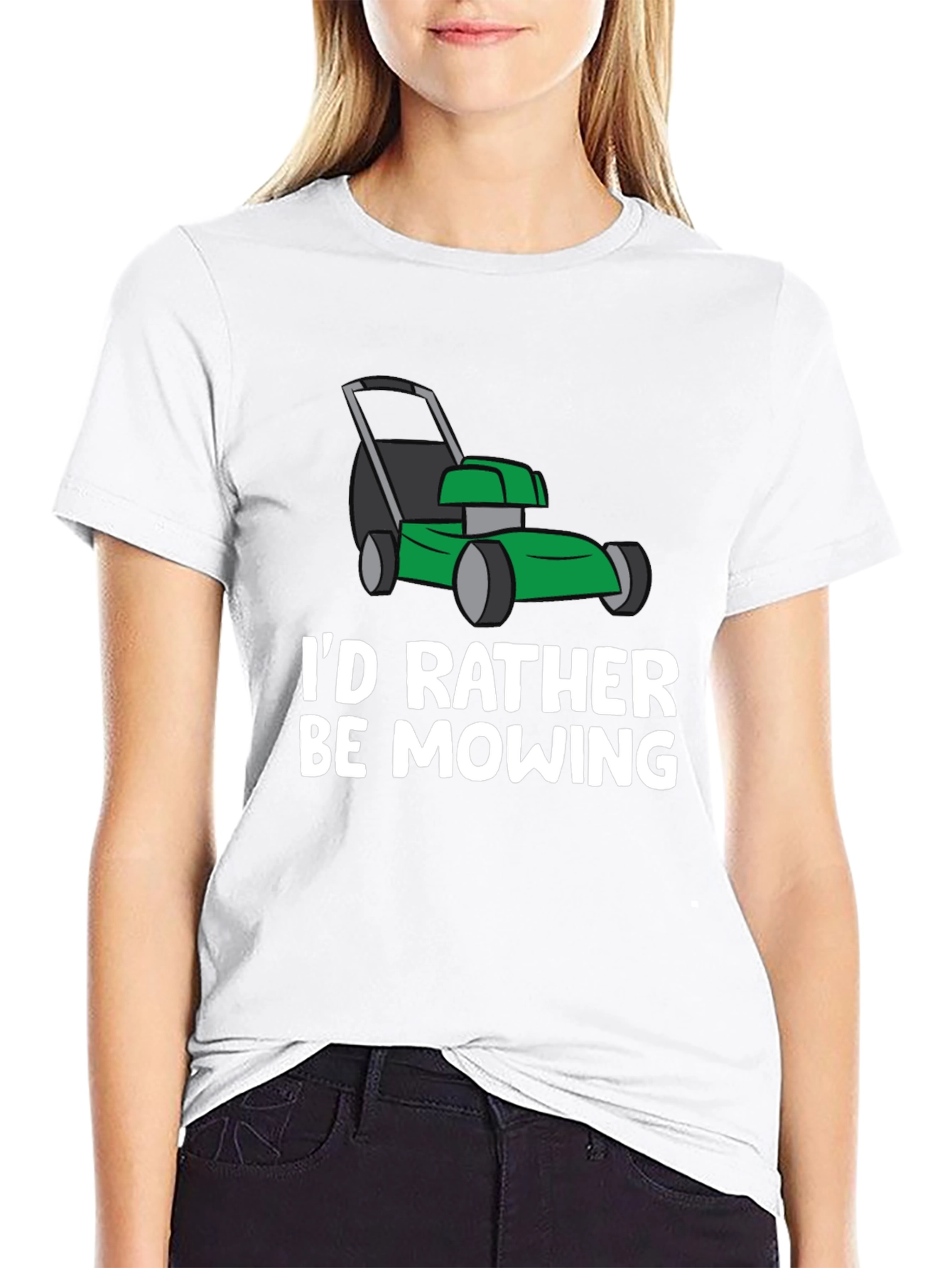 Black Funny Mowing T-Shirt - Lawn Care Humor view 9