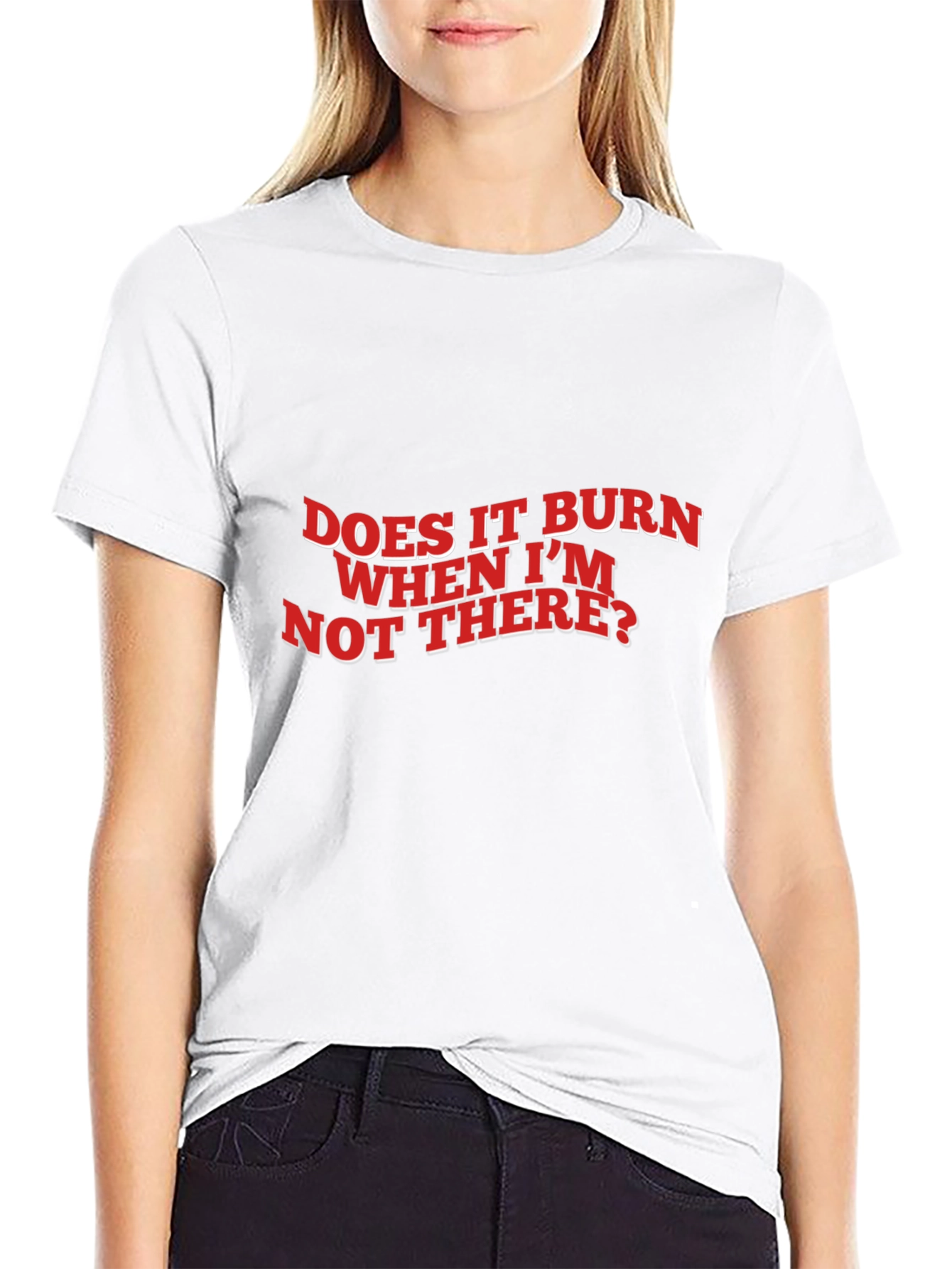 Black Does it Burn T-Shirt view 9