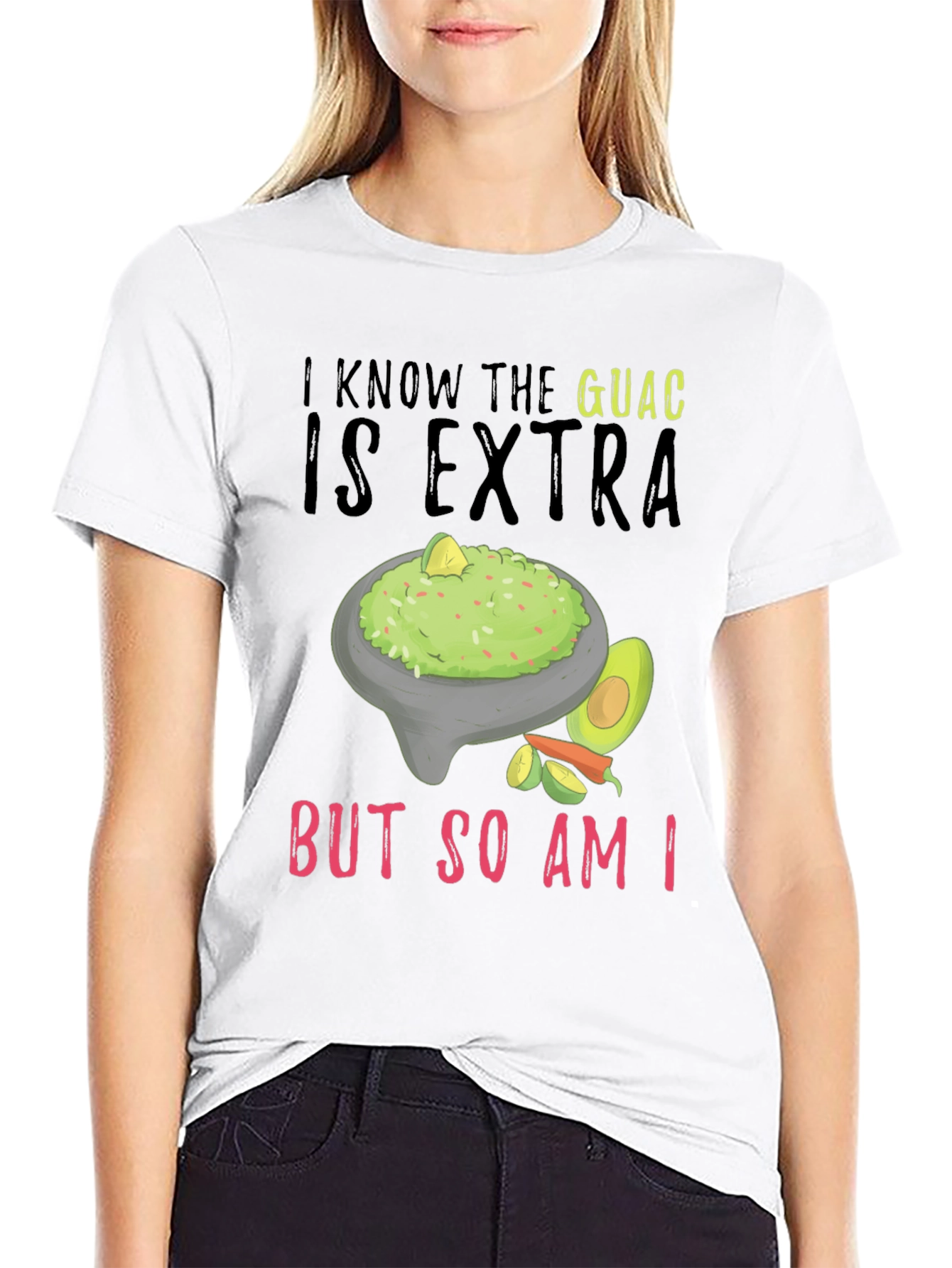 Black Guac Is Extra Funny Graphic Tee view 9