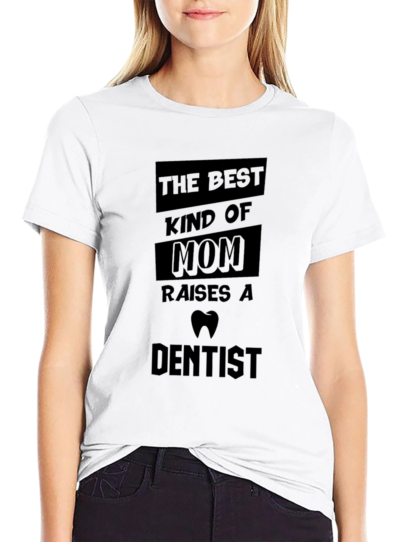 Black Best Kind of Mom Dentist T-Shirt view 9