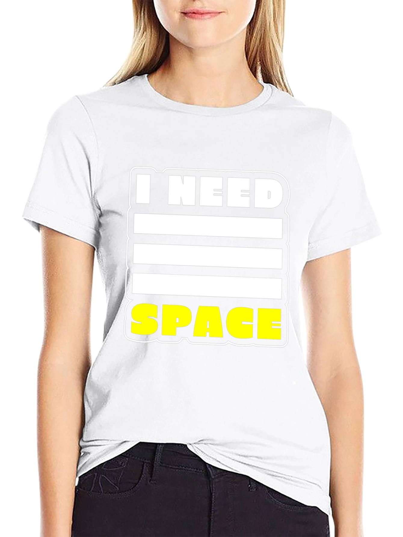 Black I Need Space T-Shirt - Bold Graphic Tee view 9