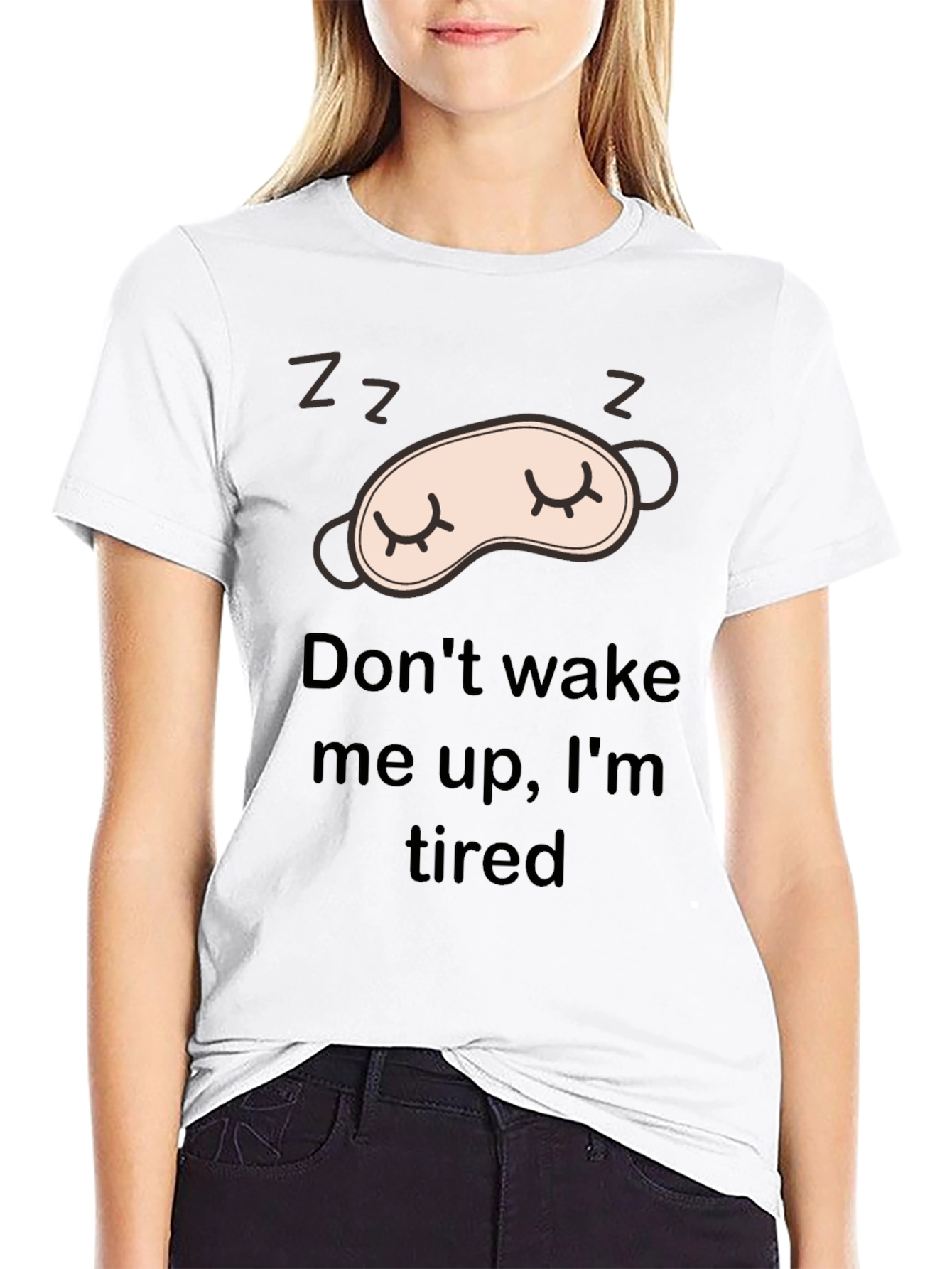 Black Sleepy Black T-Shirt: Don't Wake Me view 9