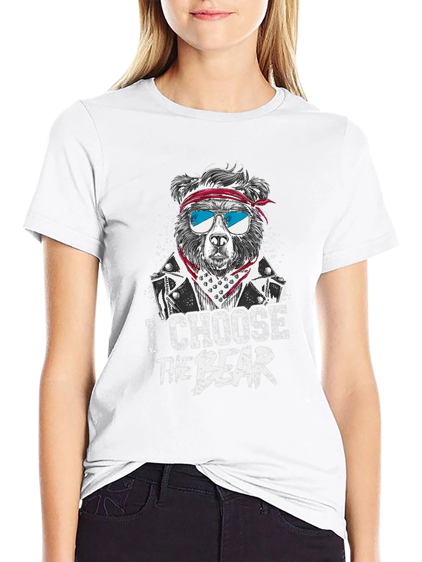 Black I Choose The Bear T-Shirt - Graphic Tee for Men view 9