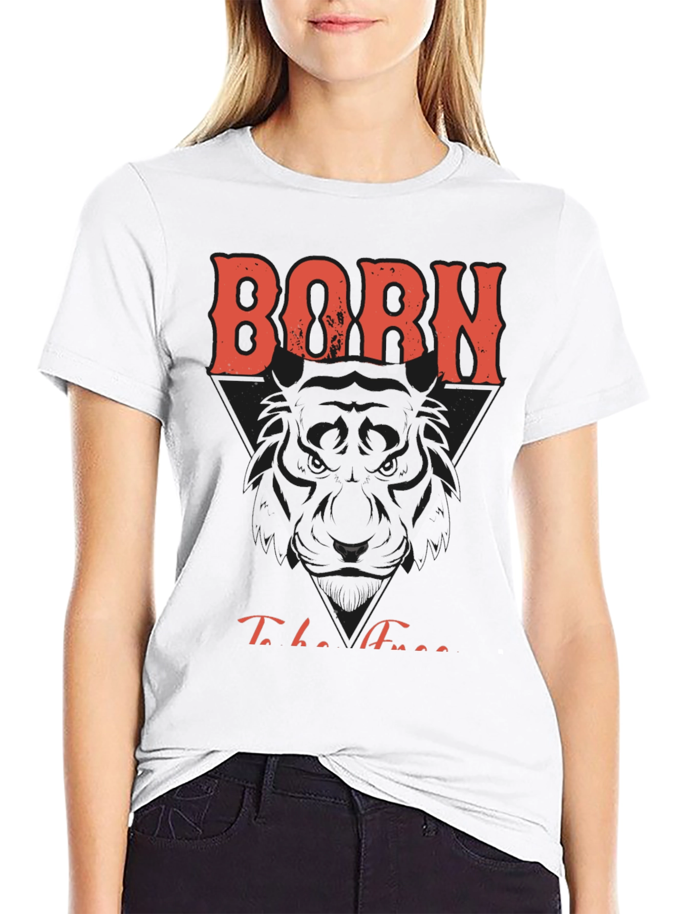 Black Born To Be Free Graphic Print Tee view 9