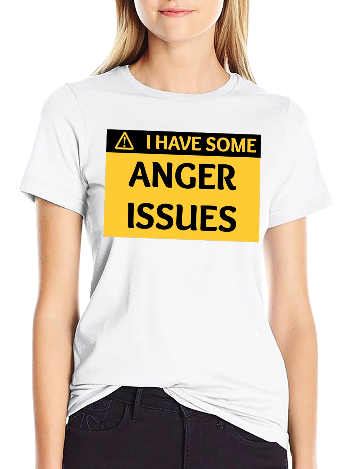 Black I Have Some Anger Issues Funny T-Shirt view 9