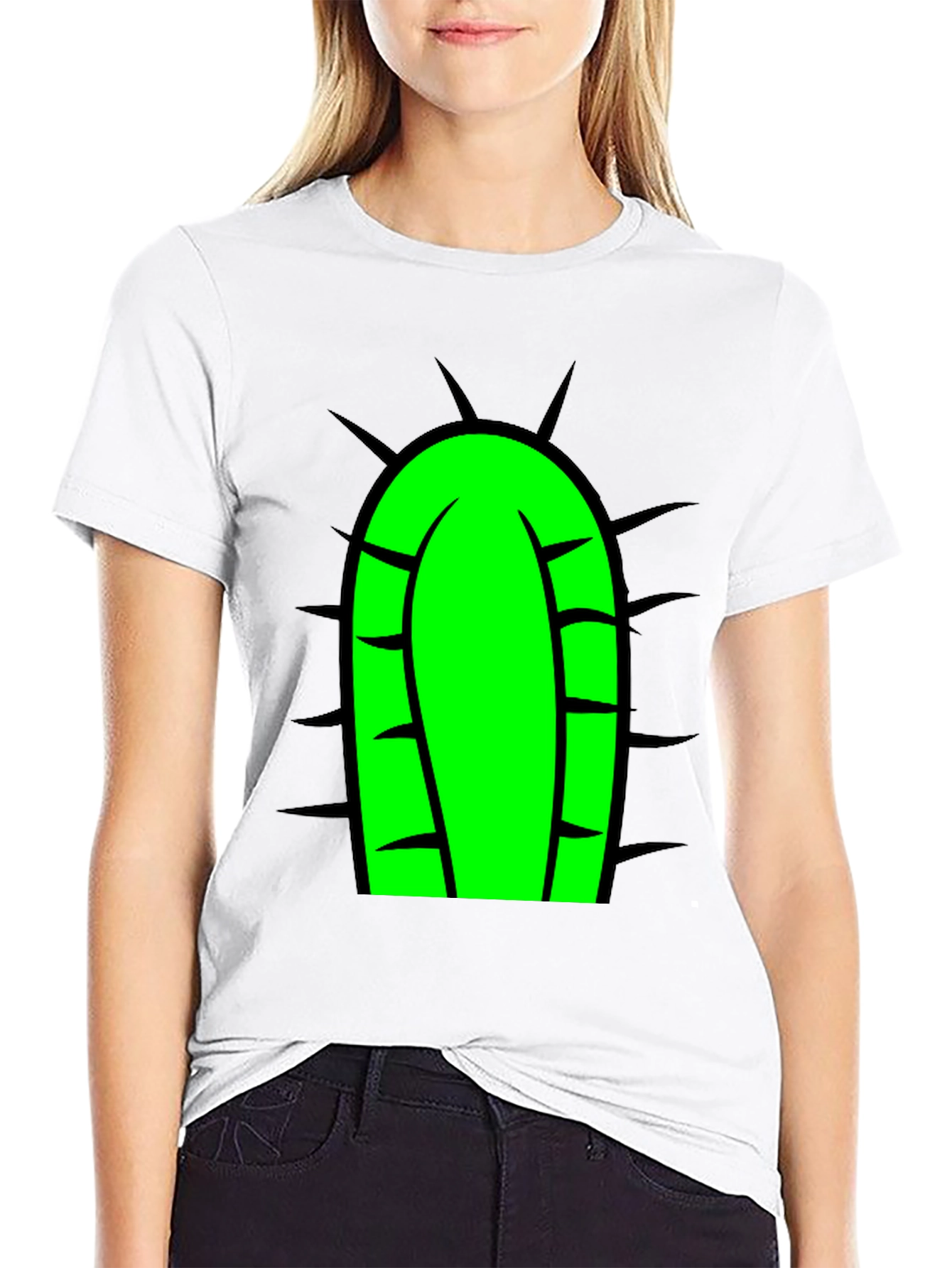 Black Cactus Tee - Fun Graphic Print T-Shirt view 9