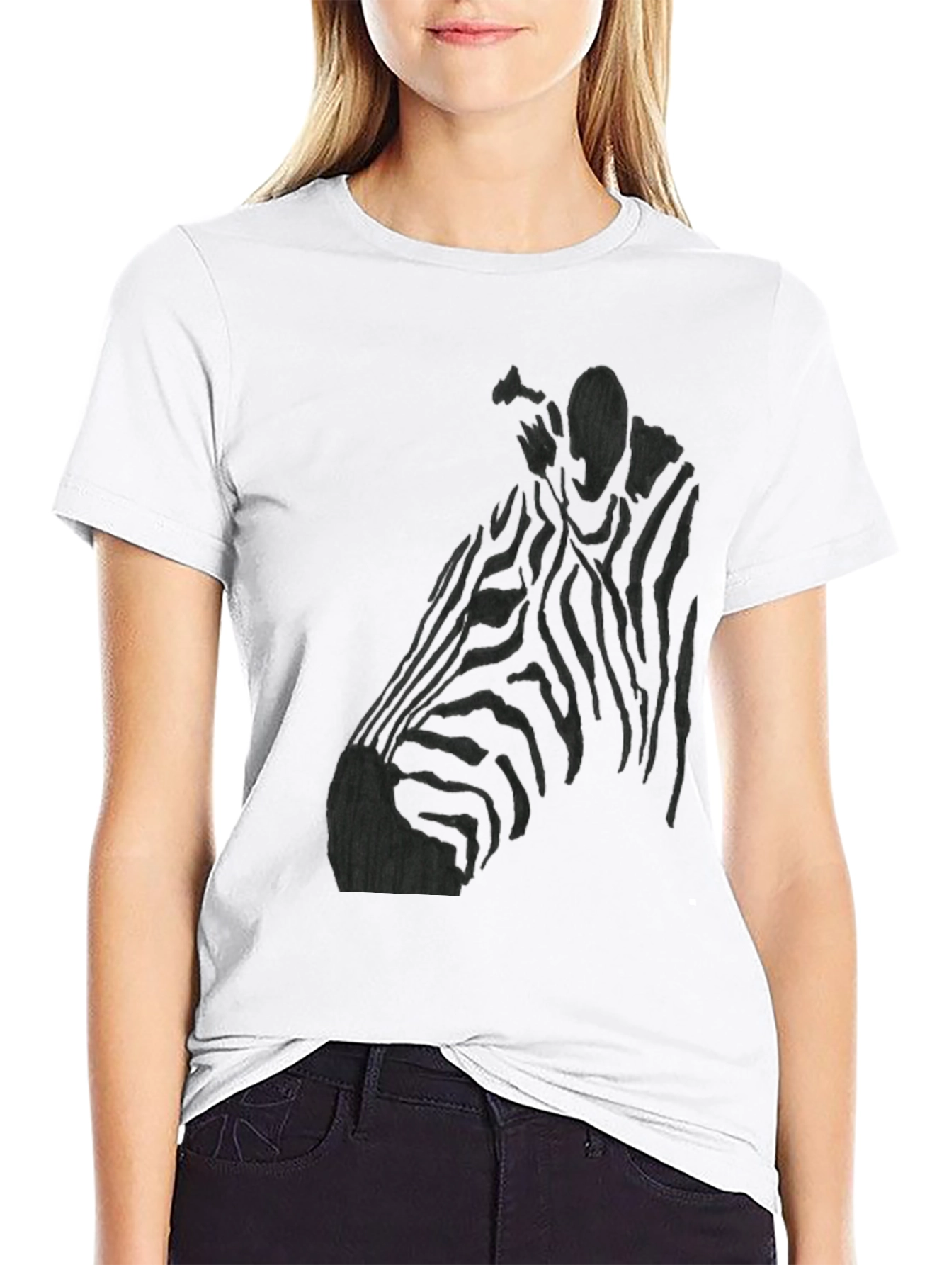 Black Black Zebra T-Shirt | Unique Graphic Tee view 9