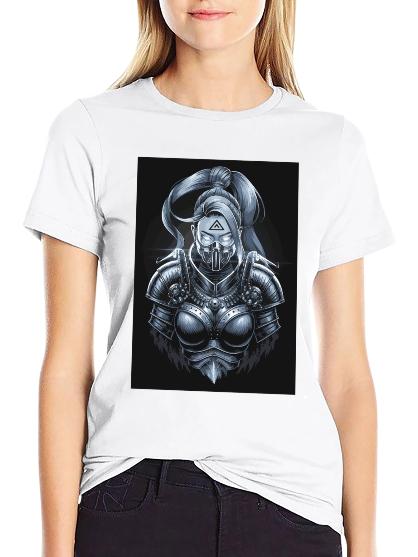 Black Futuristic Knight T-Shirt - Black view 9