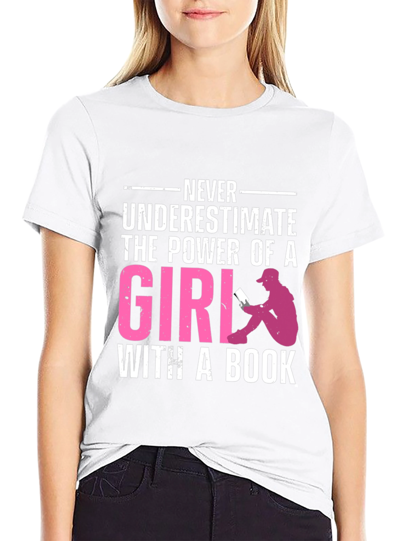 Black Power of a Girl with a Book T-Shirt view 9