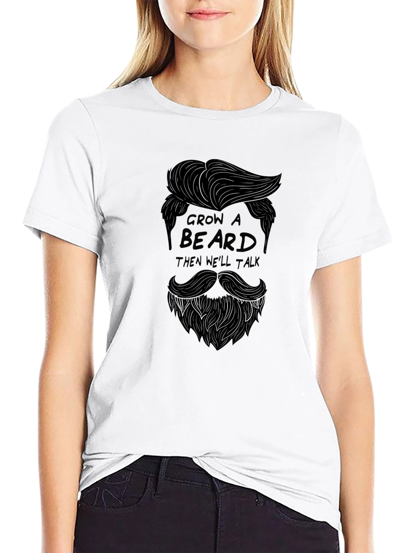 Grow a Beard Black Graphic Tee - 9
