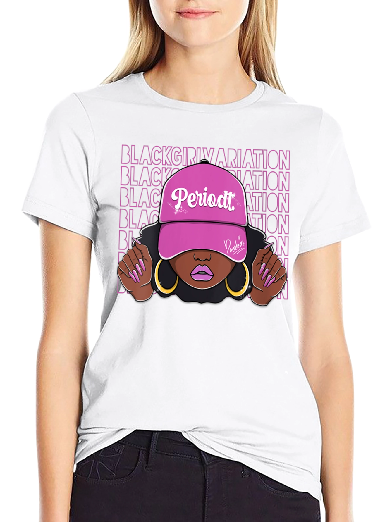 Black Black Girl Periodt T-Shirt view 9