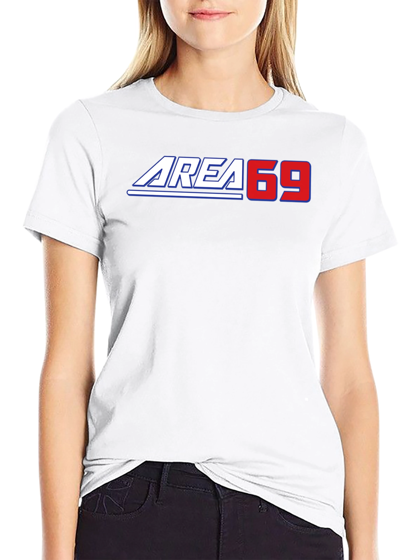 Black Area 69 T-Shirt - Humorous Graphic Tee view 9
